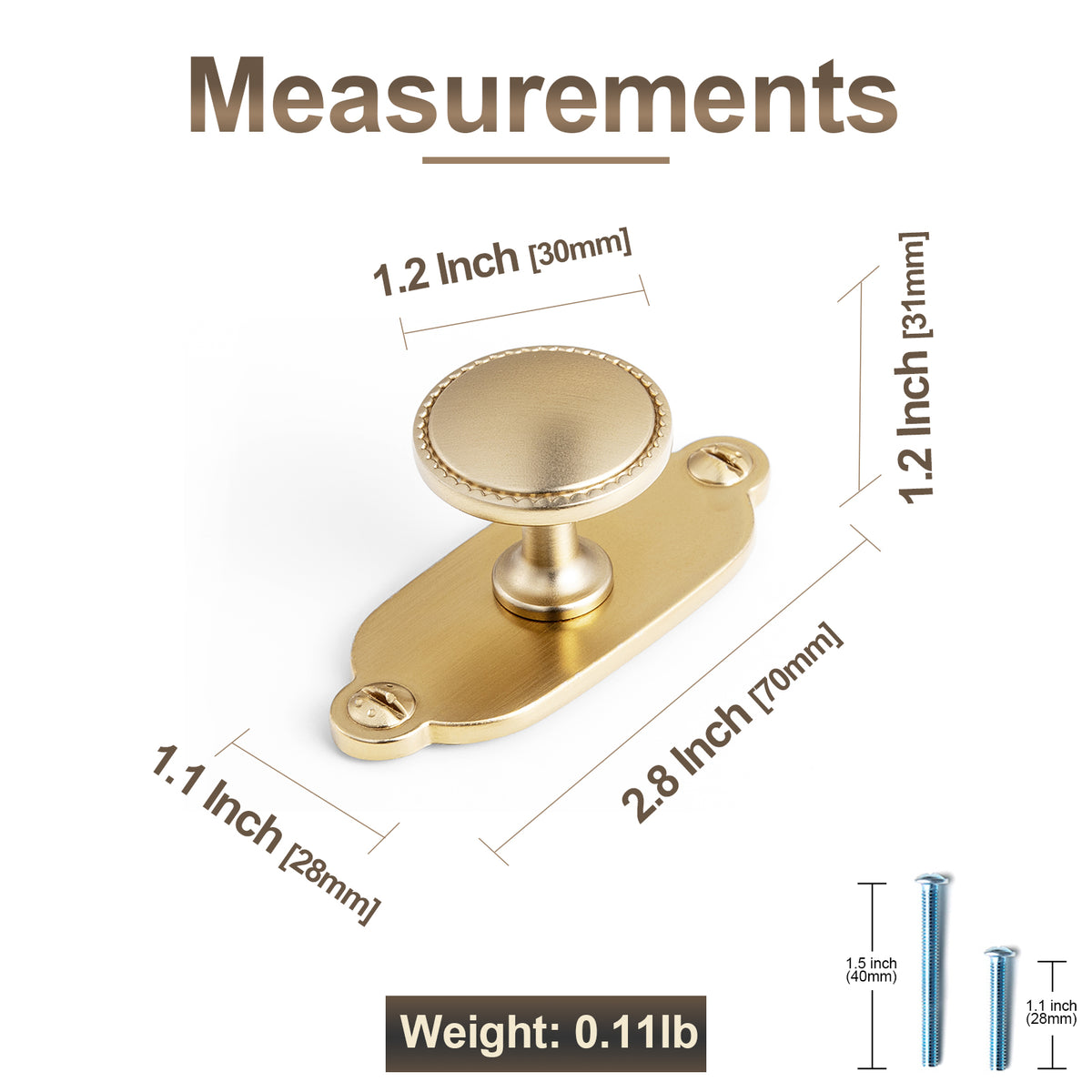 Classic Round Design Cabinet Knobs with Toothed Rim for Kitchen Drawers