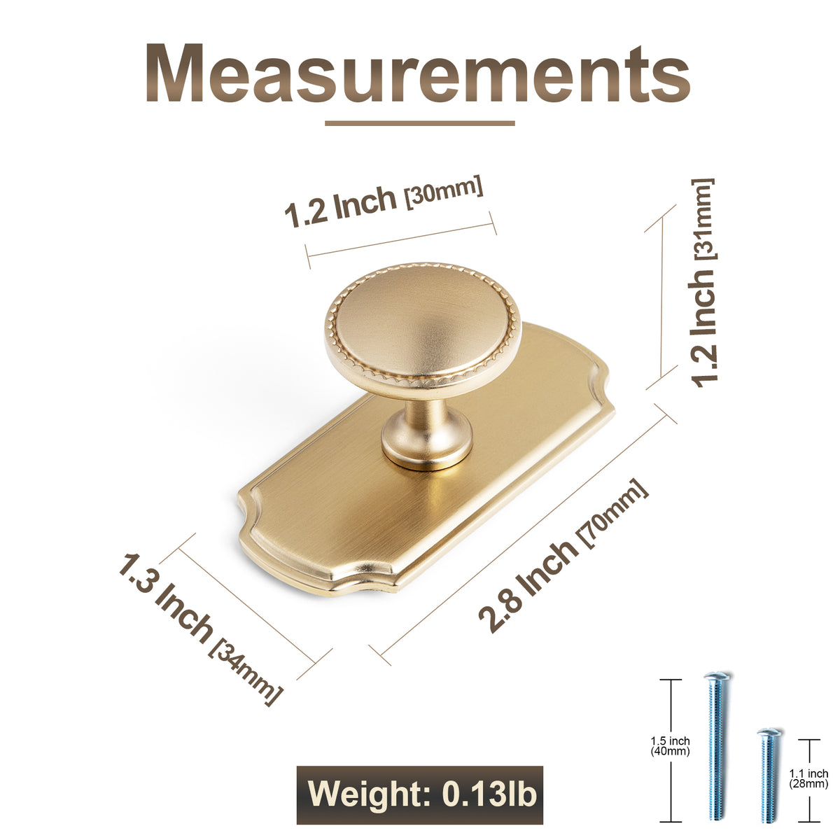 Classic Round Design Cabinet Knobs with Toothed Rim for Kitchen Drawers