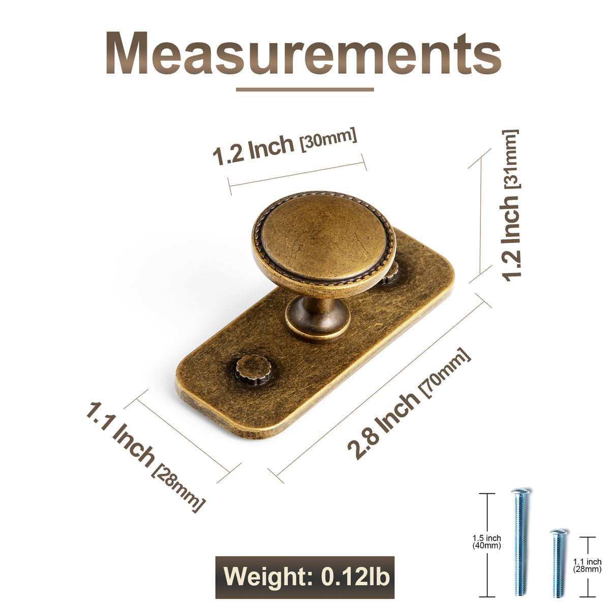 Classic Round Design Cabinet Knobs with Toothed Rim for Kitchen Drawers