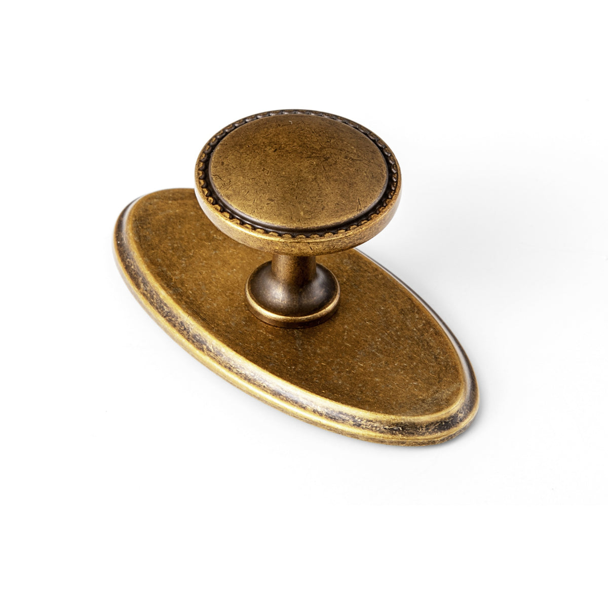 Classic Round Design Cabinet Knobs with Toothed Rim for Kitchen Drawers