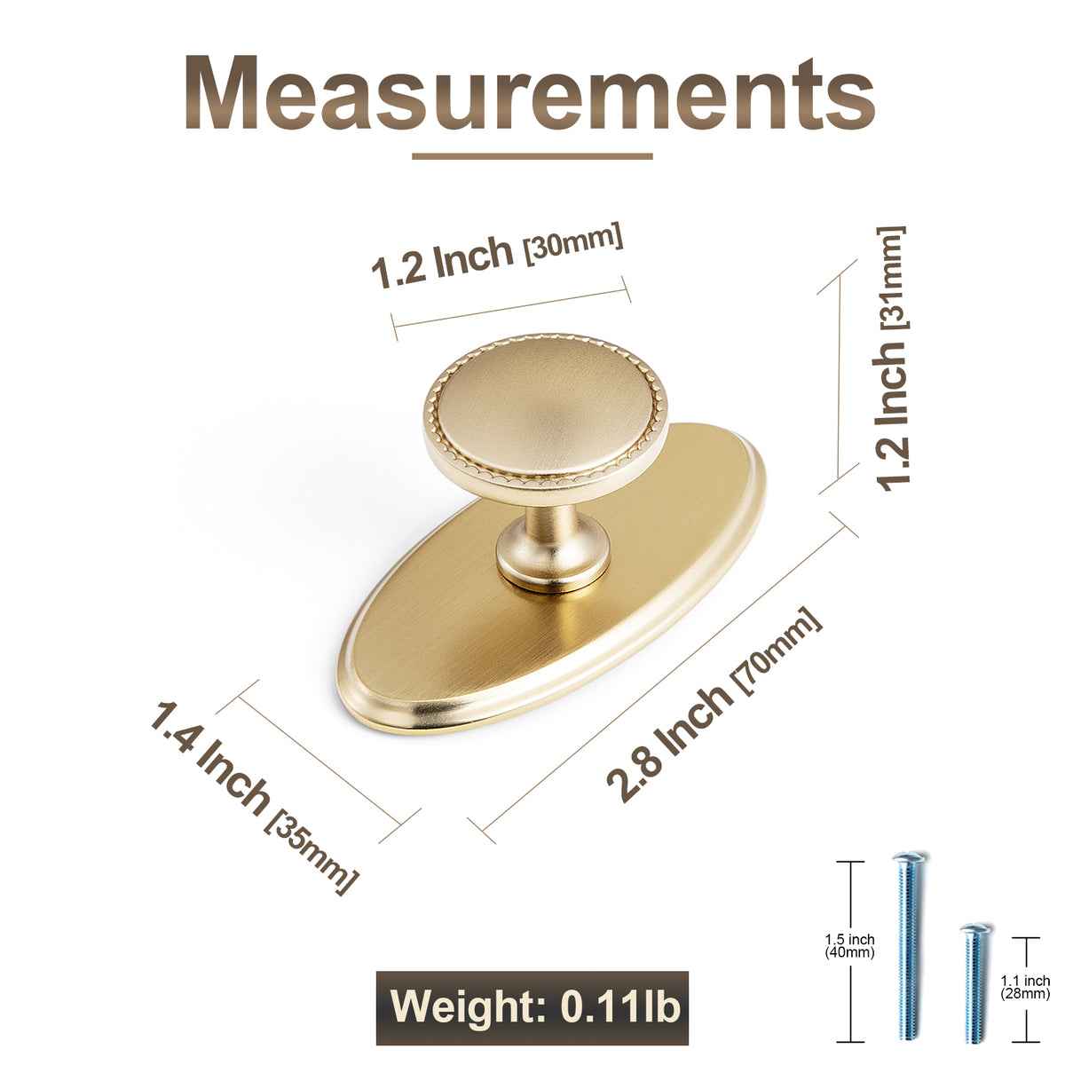 Classic Round Design Cabinet Knobs with Toothed Rim for Kitchen Drawers