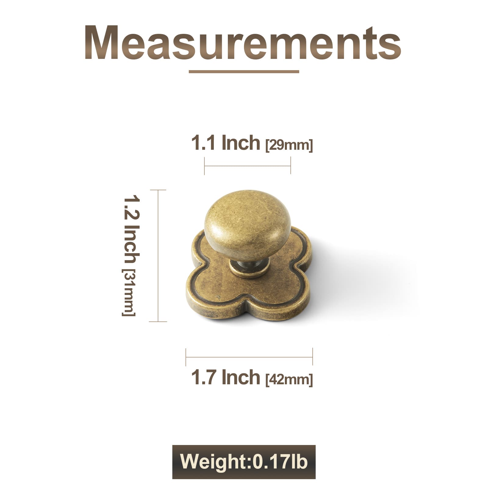 Goo-Ki 1.14" Diameter Mushroom Knob