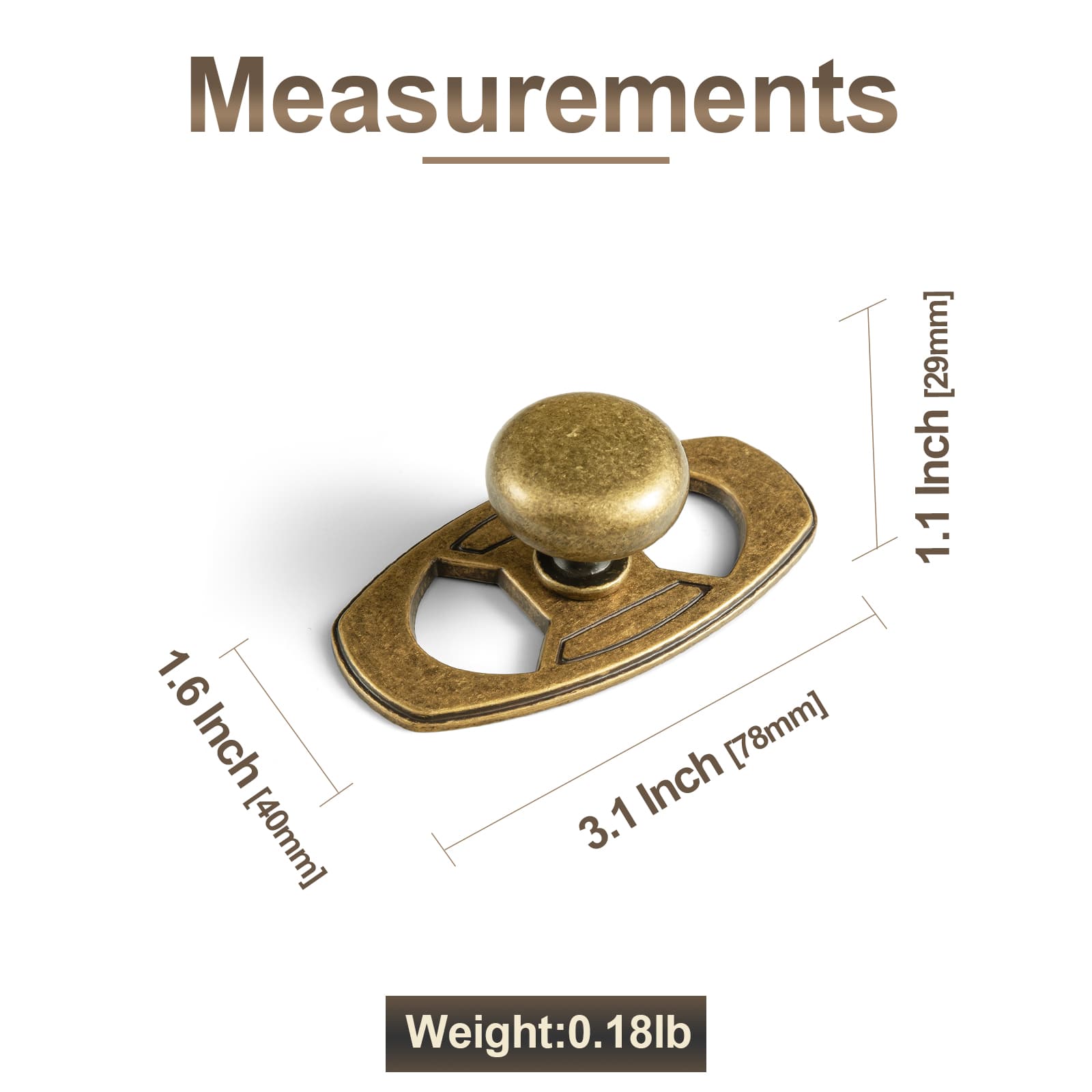 Goo-Ki 1.14" Diameter Mushroom Knob