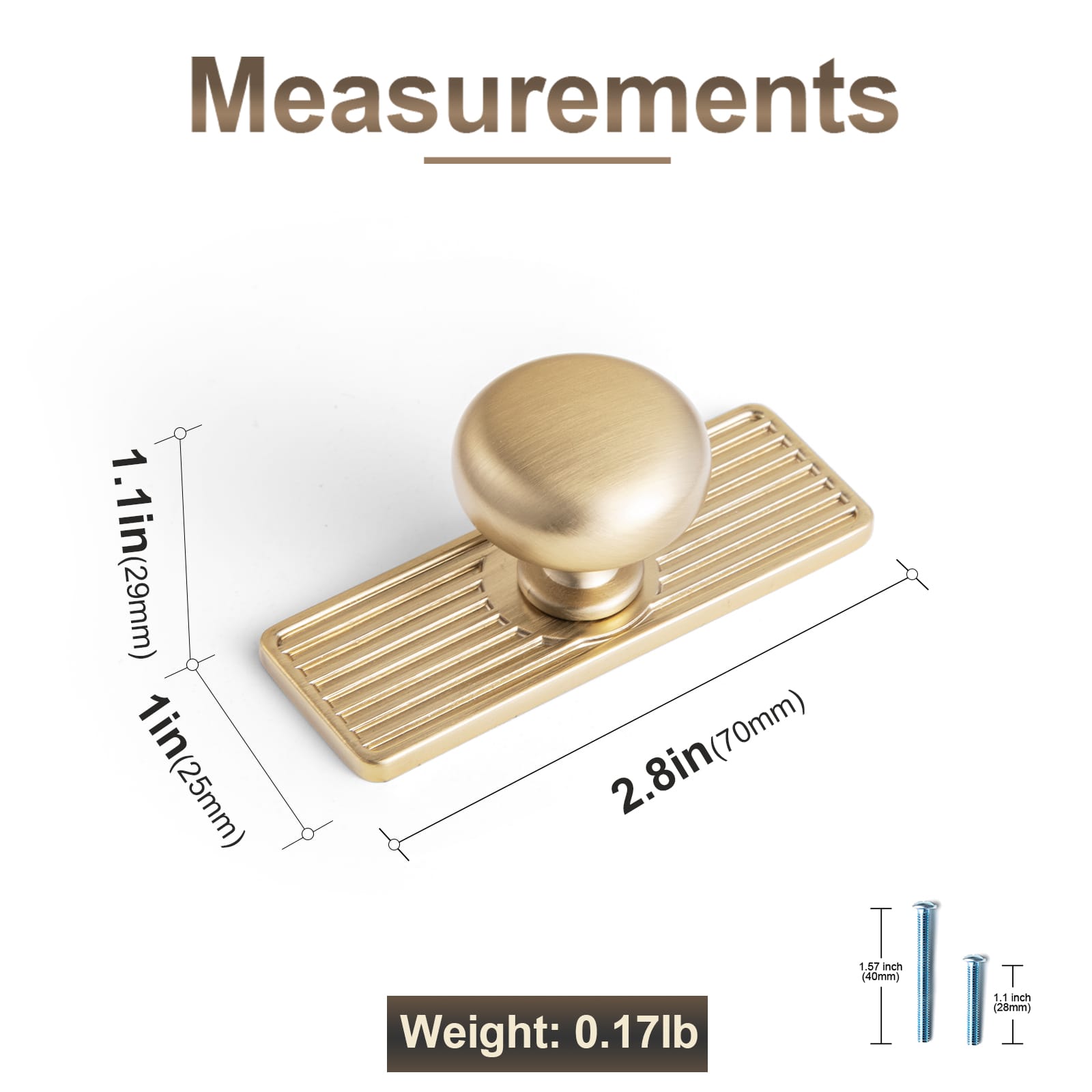 Goo-Ki 1.14" Diameter Mushroom Knob