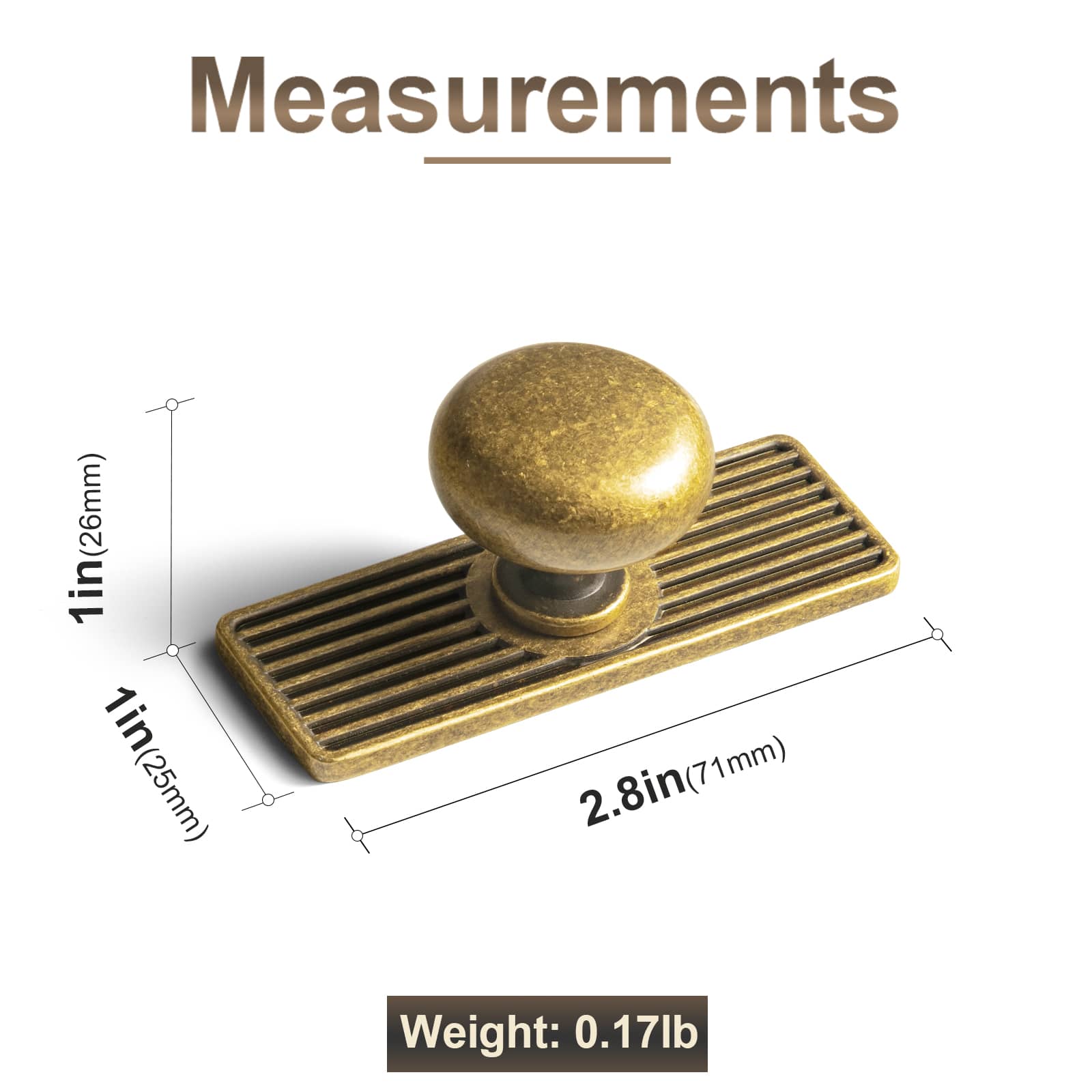 Goo-Ki 1.14" Diameter Mushroom Knob