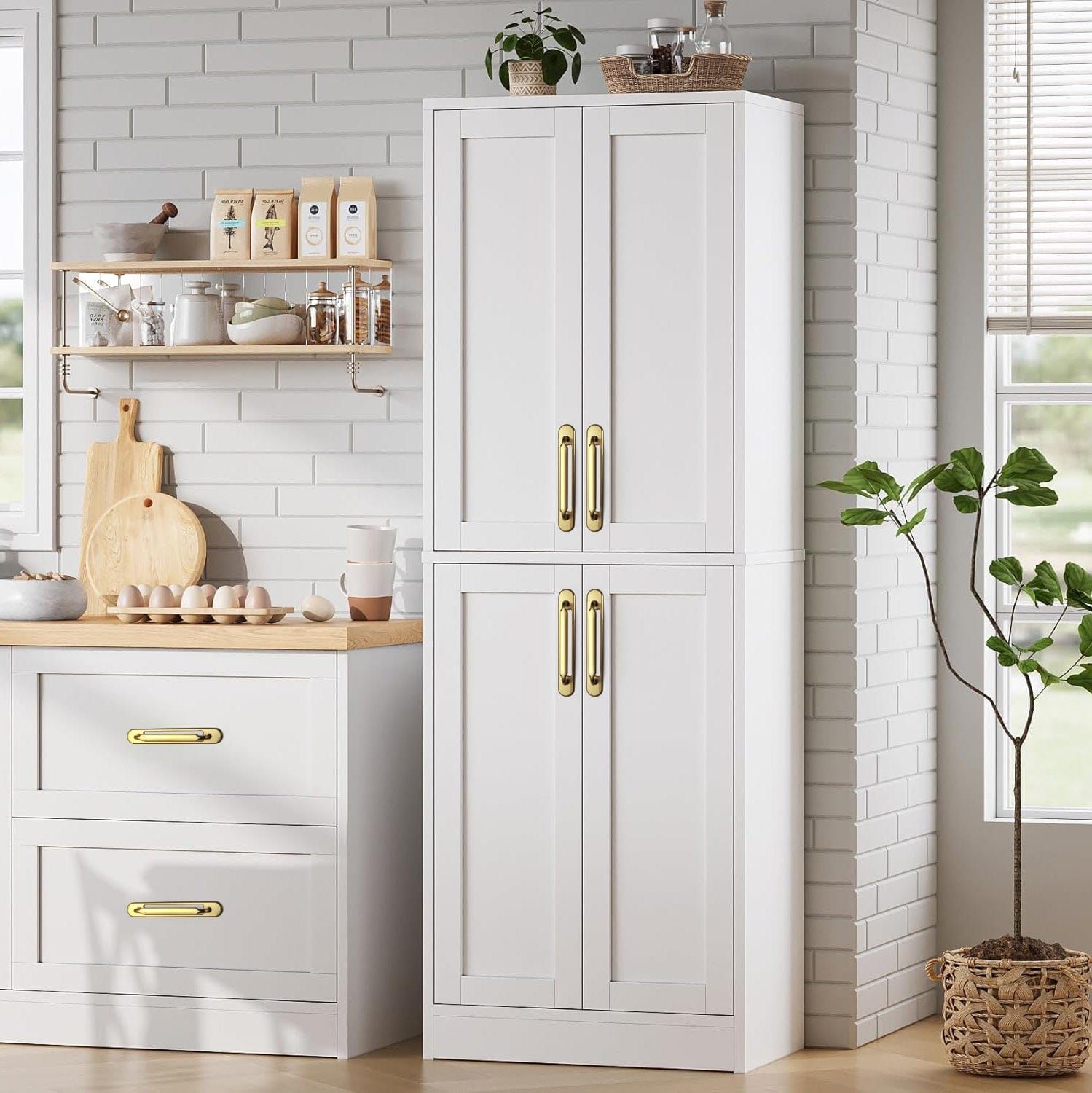 Goo-Ki 2 Pack Antique Brass Cabinet Pulls with Back Plate Zinc Alloy Drawer Handle with Long Back Plate