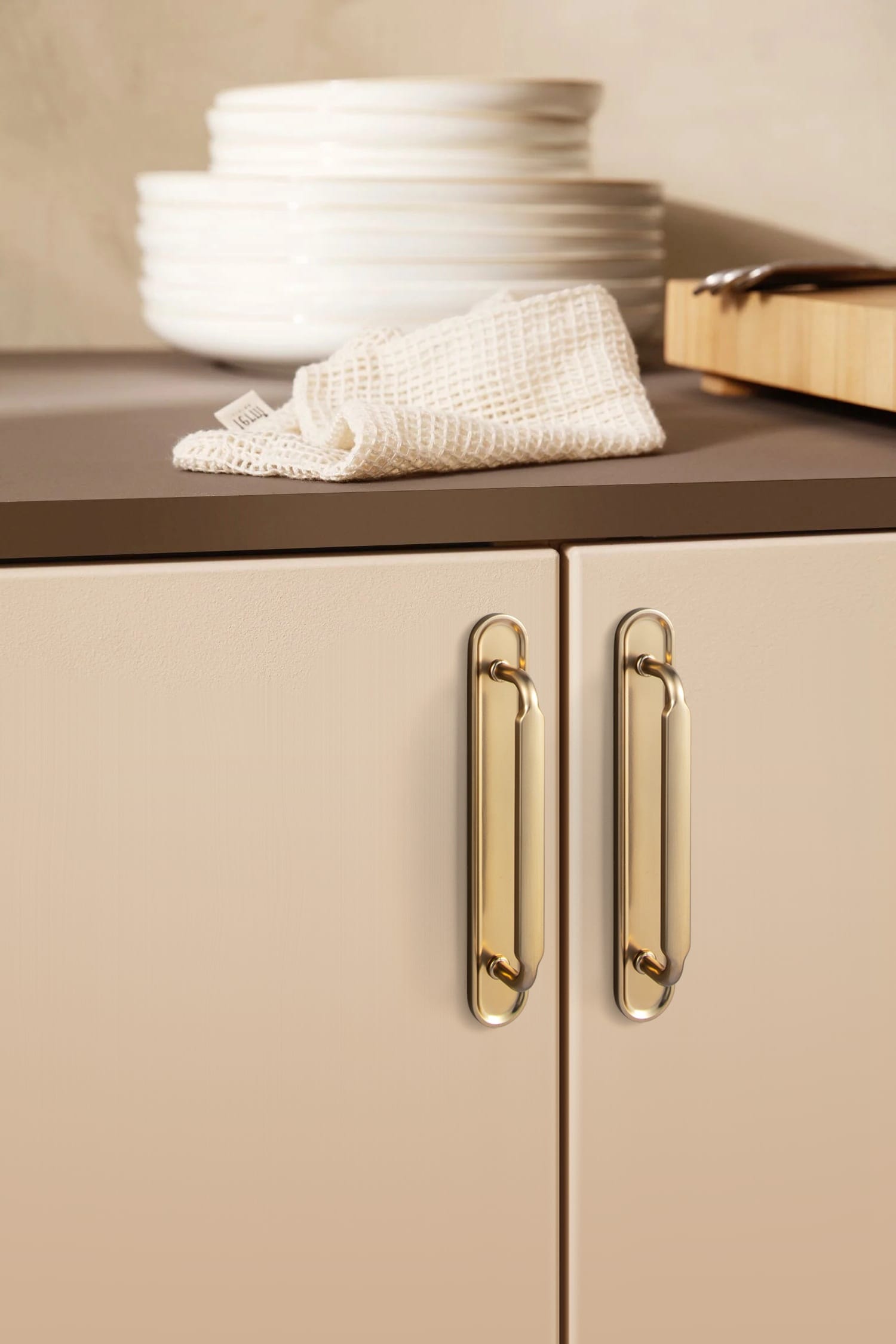 Goo-Ki 2 Pack Antique Brass Cabinet Pulls with Back Plate Zinc Alloy Drawer Handle with Long Back Plate