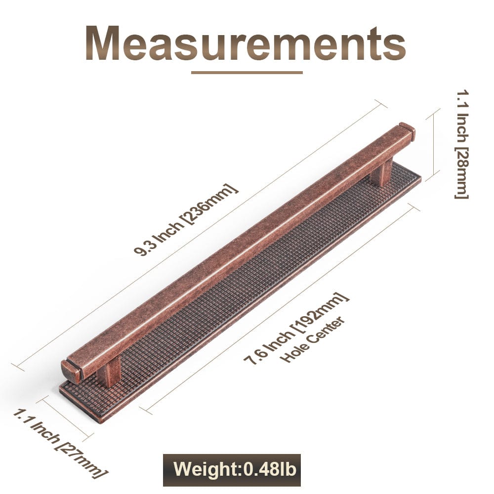 Goo-Ki 2 Pack Antique Brass Zinc Alloy Cabinet Pulls with Back Plate Kitchen Hardware Bar Handles
