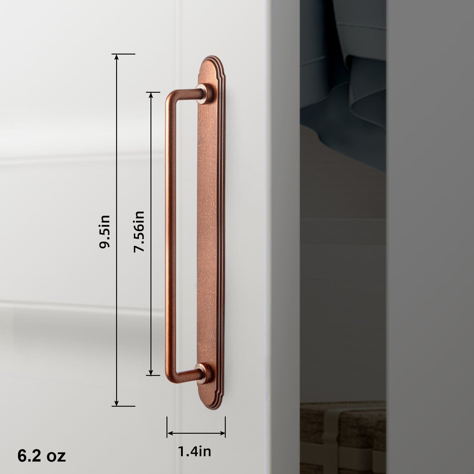 Goo-Ki 2 Pack Cabinet Bar Pulls with Back Plate Vintage Drawer Handles Home Improvement Hardware
