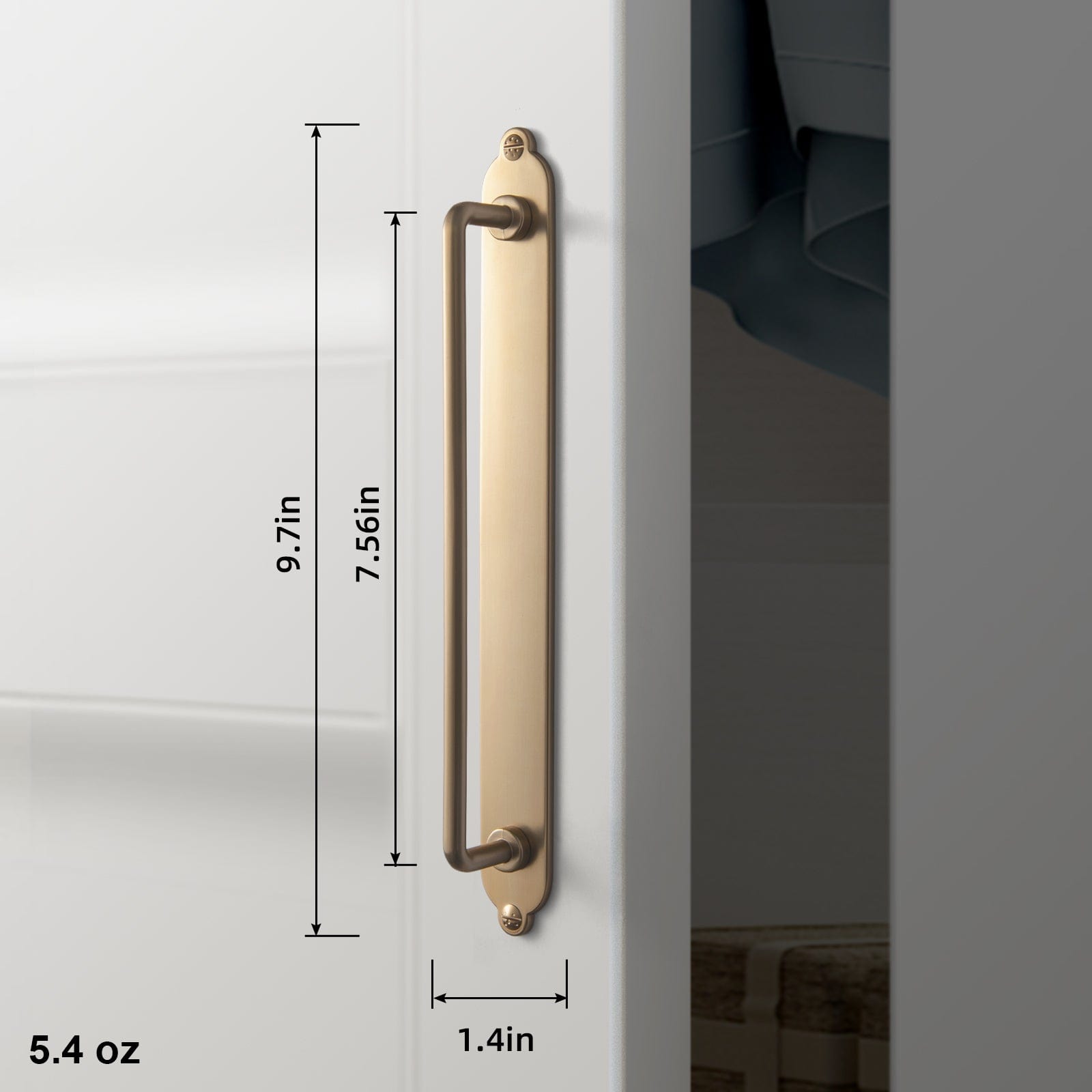 Goo-Ki 2 Pack Cabinet Bar Pulls with Back Plate Vintage Drawer Handles Home Improvement Hardware
