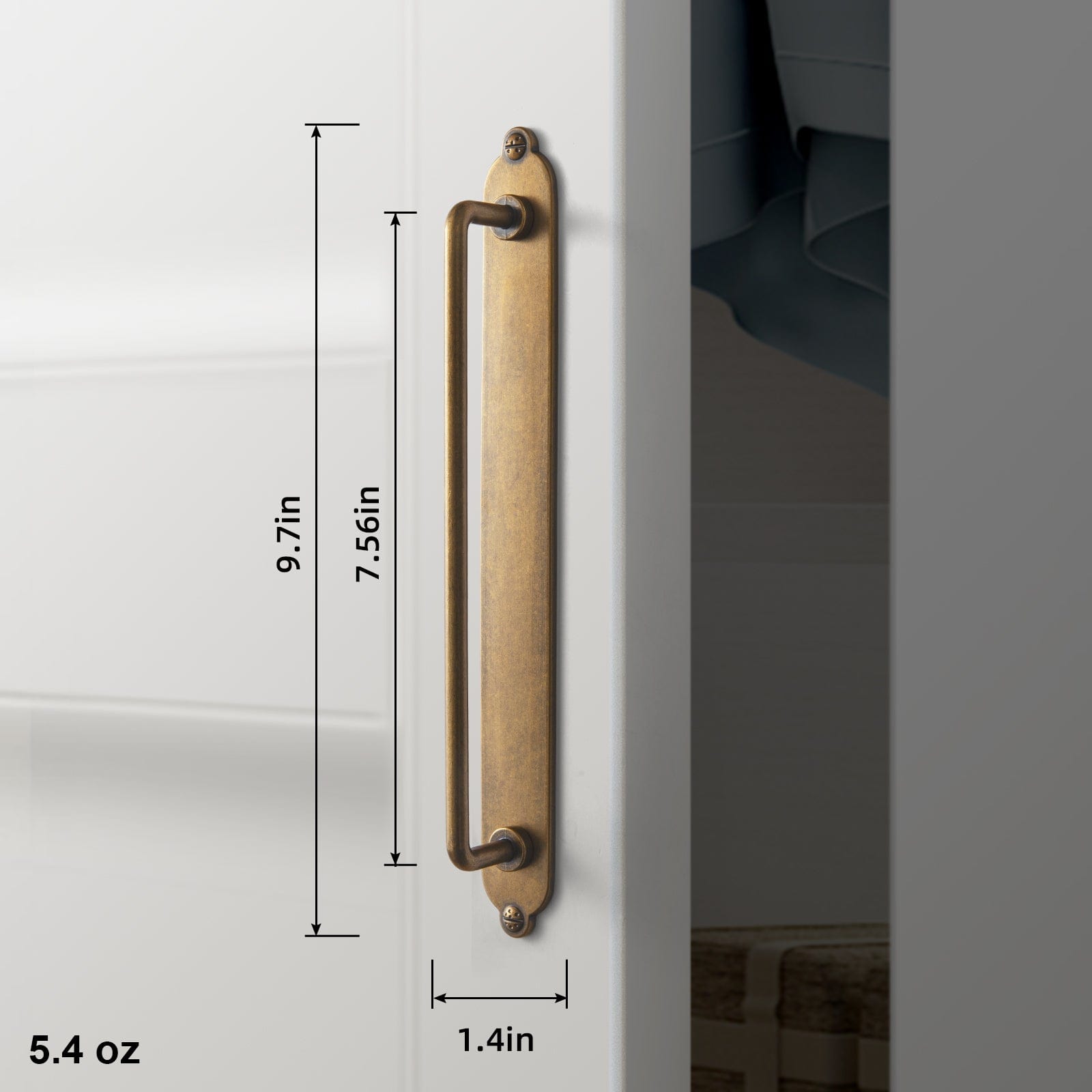 Goo-Ki 2 Pack Cabinet Bar Pulls with Back Plate Vintage Drawer Handles Home Improvement Hardware