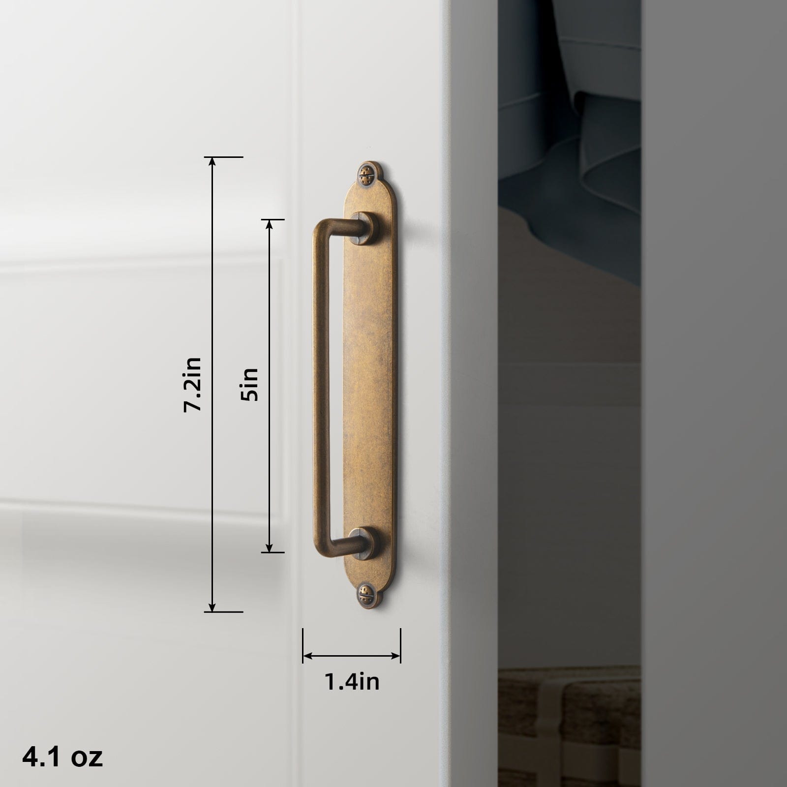 Goo-Ki 2 Pack Cabinet Bar Pulls with Back Plate Vintage Drawer Handles Home Improvement Hardware