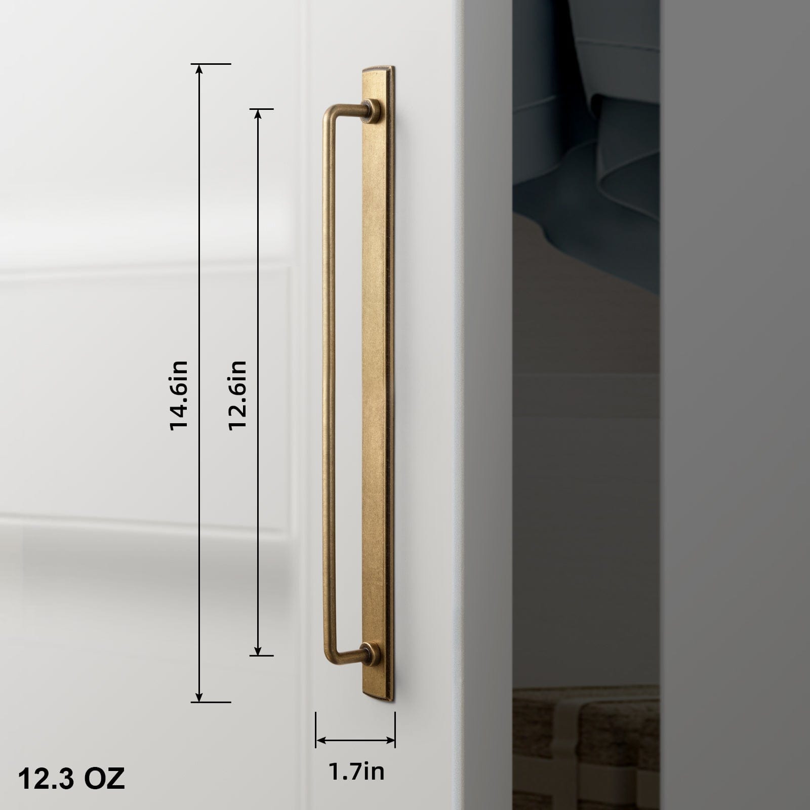 Goo-Ki 2 Pack Cabinet Bar Pulls with Back Plate Vintage Drawer Handles Home Improvement Hardware