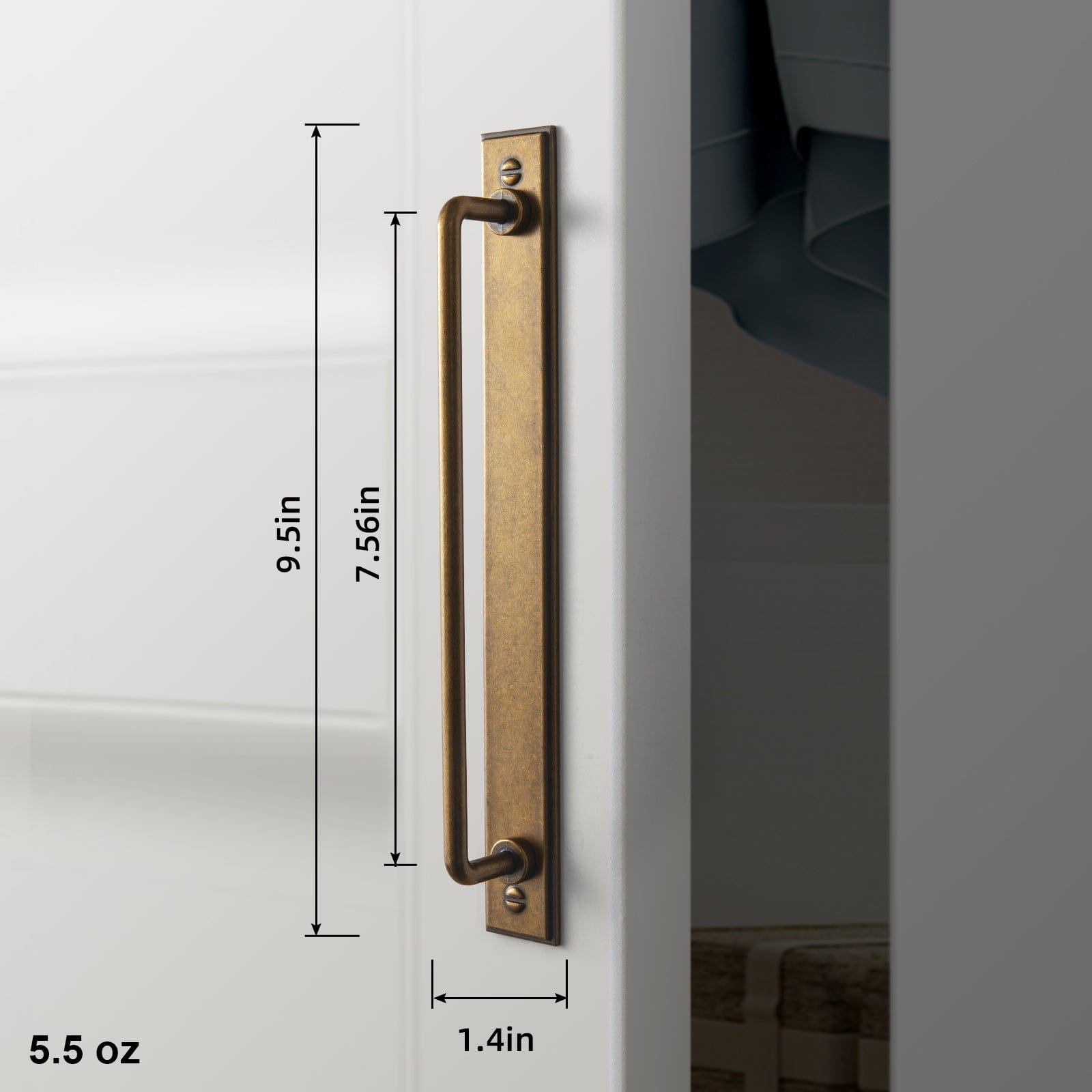 Goo-Ki 2 Pack Cabinet Bar Pulls with Back Plate Vintage Drawer Handles Home Improvement Hardware