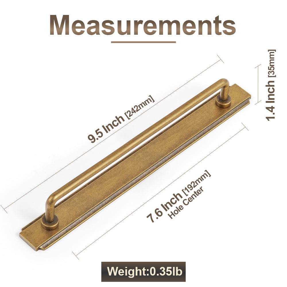 Goo-Ki 2 Pack Cabinet Bar Pulls with Back Plate Vintage Drawer Handles Home Improvement Hardware