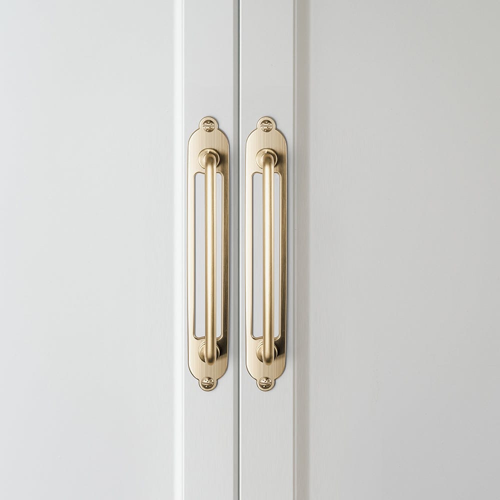 Goo-Ki 2 Pack Cabinet Bar Pulls with Back Plate Vintage Drawer Handles Home Improvement Hardware