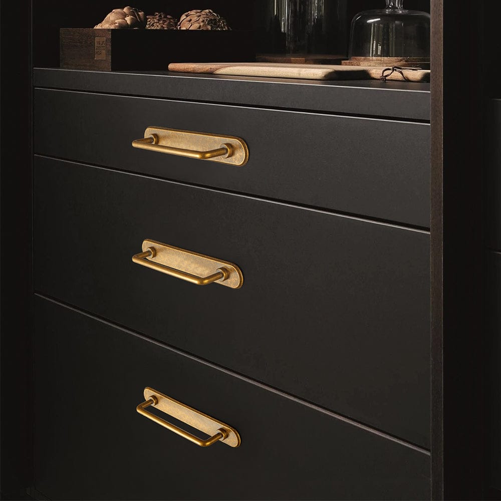 Goo-Ki 2 Pack Cabinet Bar Pulls with Back Plate Vintage Drawer Handles Home Improvement Hardware