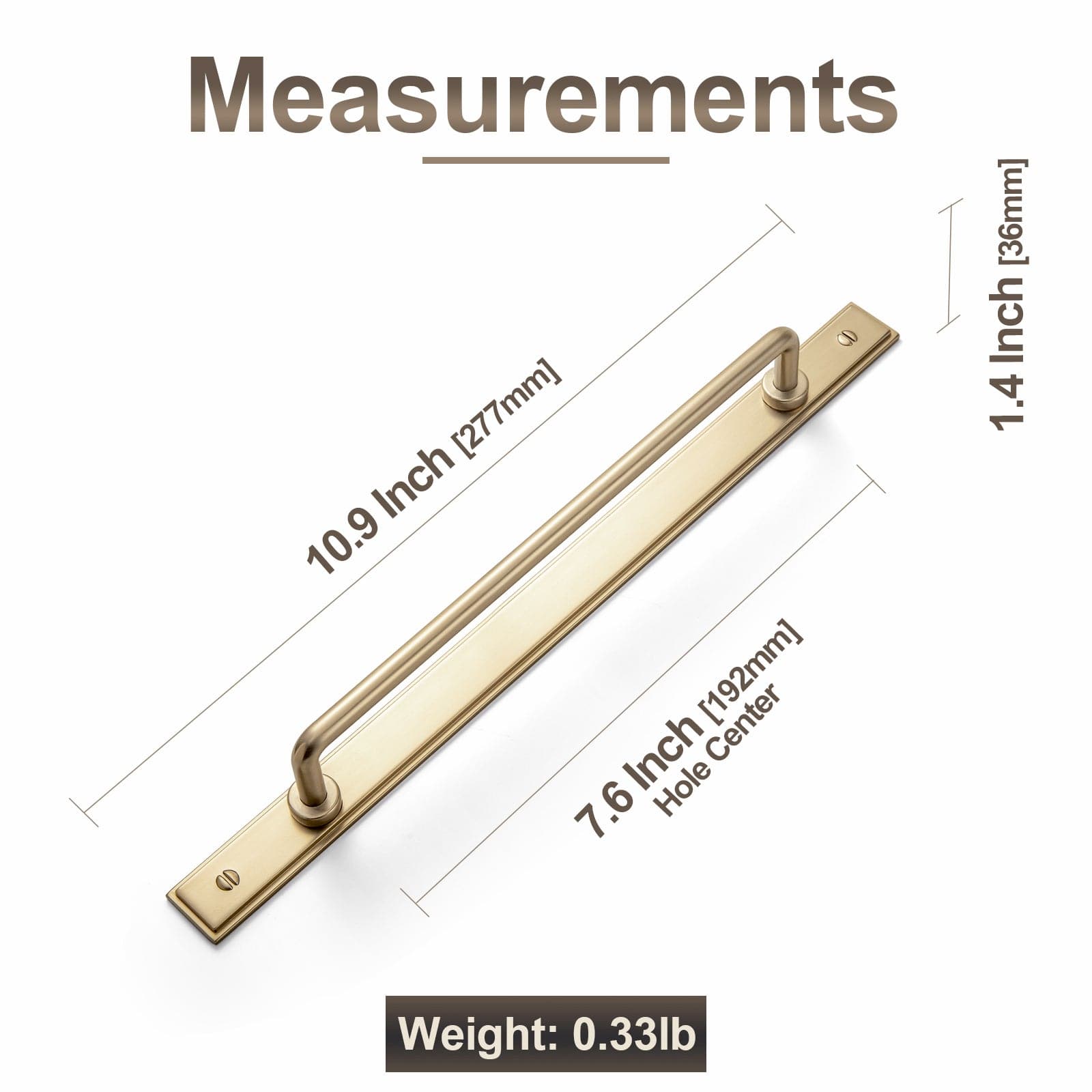 Goo-Ki 2 Pack Cabinet Bar Pulls with Back Plate Vintage Drawer Handles Home Improvement Hardware