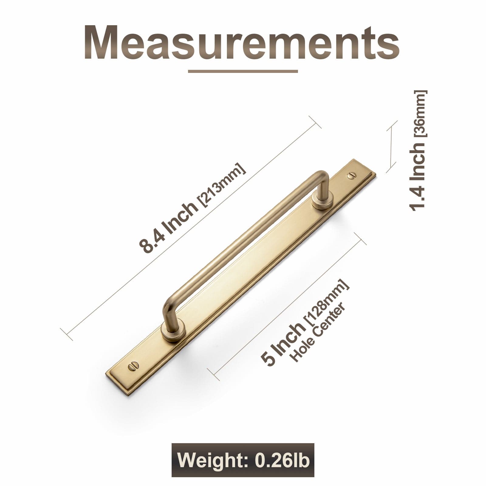 Goo-Ki 2 Pack Cabinet Bar Pulls with Back Plate Vintage Drawer Handles Home Improvement Hardware