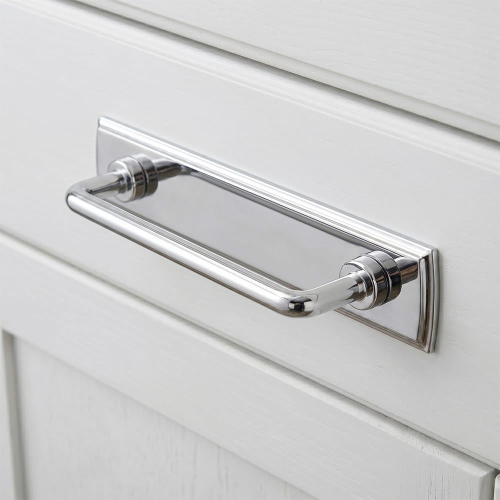 Goo-Ki 2 Pack Cabinet Bar Pulls with Back Plate Vintage Drawer Handles Home Improvement Hardware