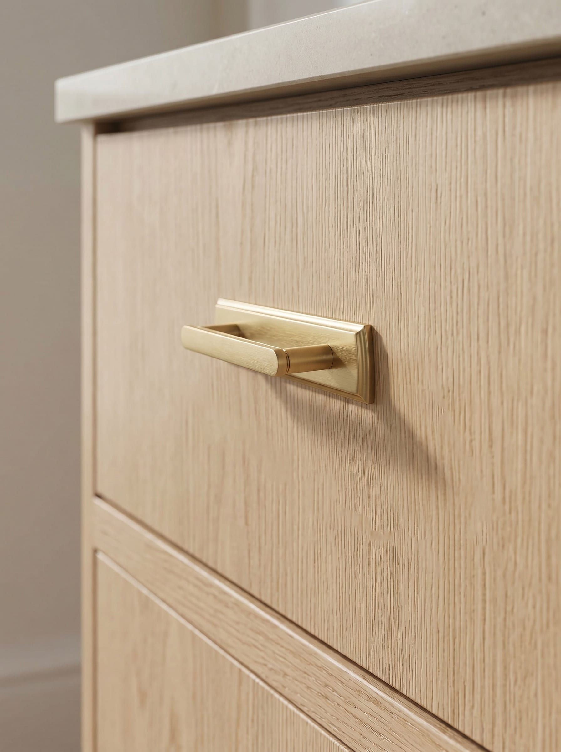 Goo-Ki 2 Pack Cabinet Handles with Back Plate Vintage Kitchen Drawer Pulls with Subtle Curves