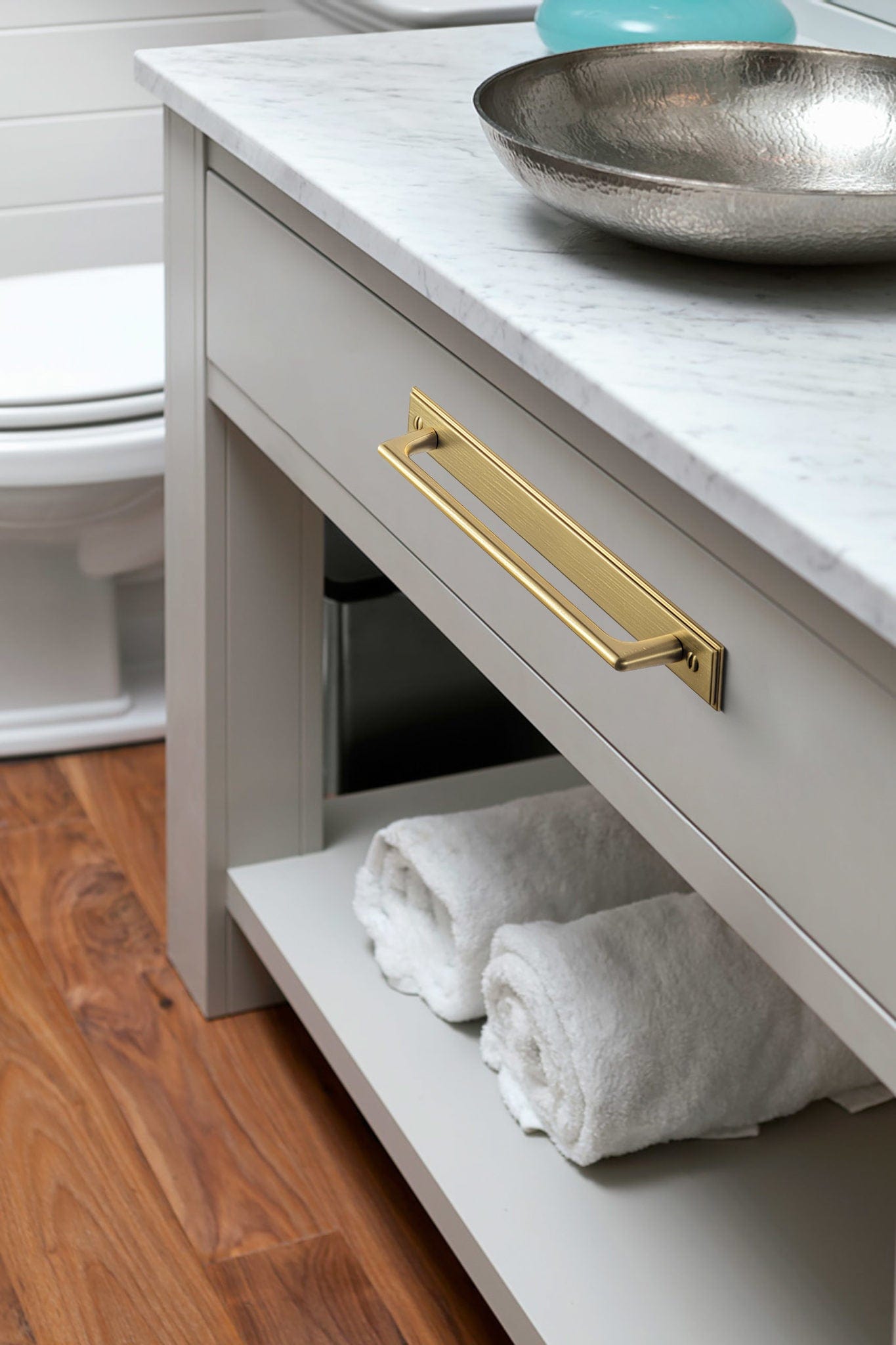 Goo-Ki 2 Pack Classic Cabinet Bar Pulls with Back Plate Zinc Alloy Cabinet Handle with Long Back Plate