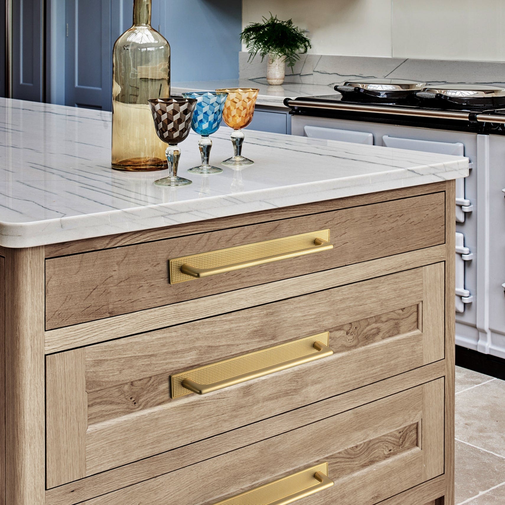 Goo-Ki 2 Pack Classic Cabinet Bar Pulls with Back Plate Zinc Alloy Cabinet Handle with Long Back Plate