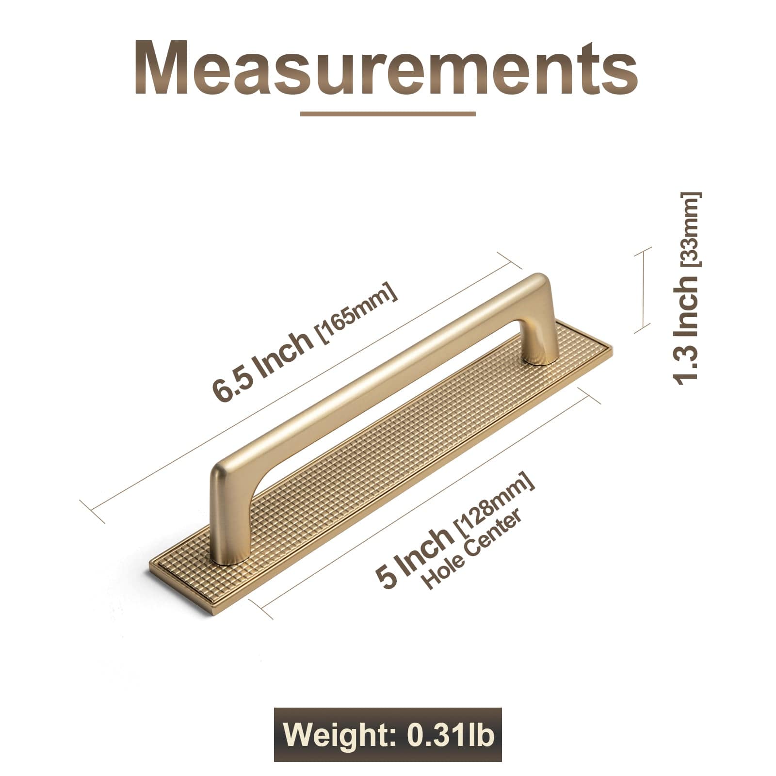 Goo-Ki 2 Pack Classic Cabinet Bar Pulls with Back Plate Zinc Alloy Cabinet Handle with Long Back Plate