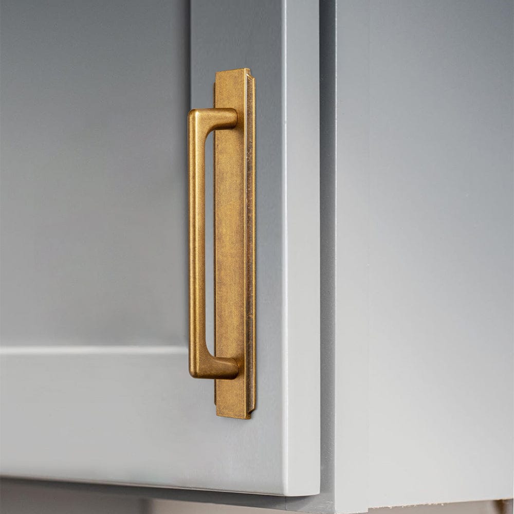 Goo-Ki 2 Pack Classic Cabinet Bar Pulls with Back Plate Zinc Alloy Cabinet Handle with Long Back Plate