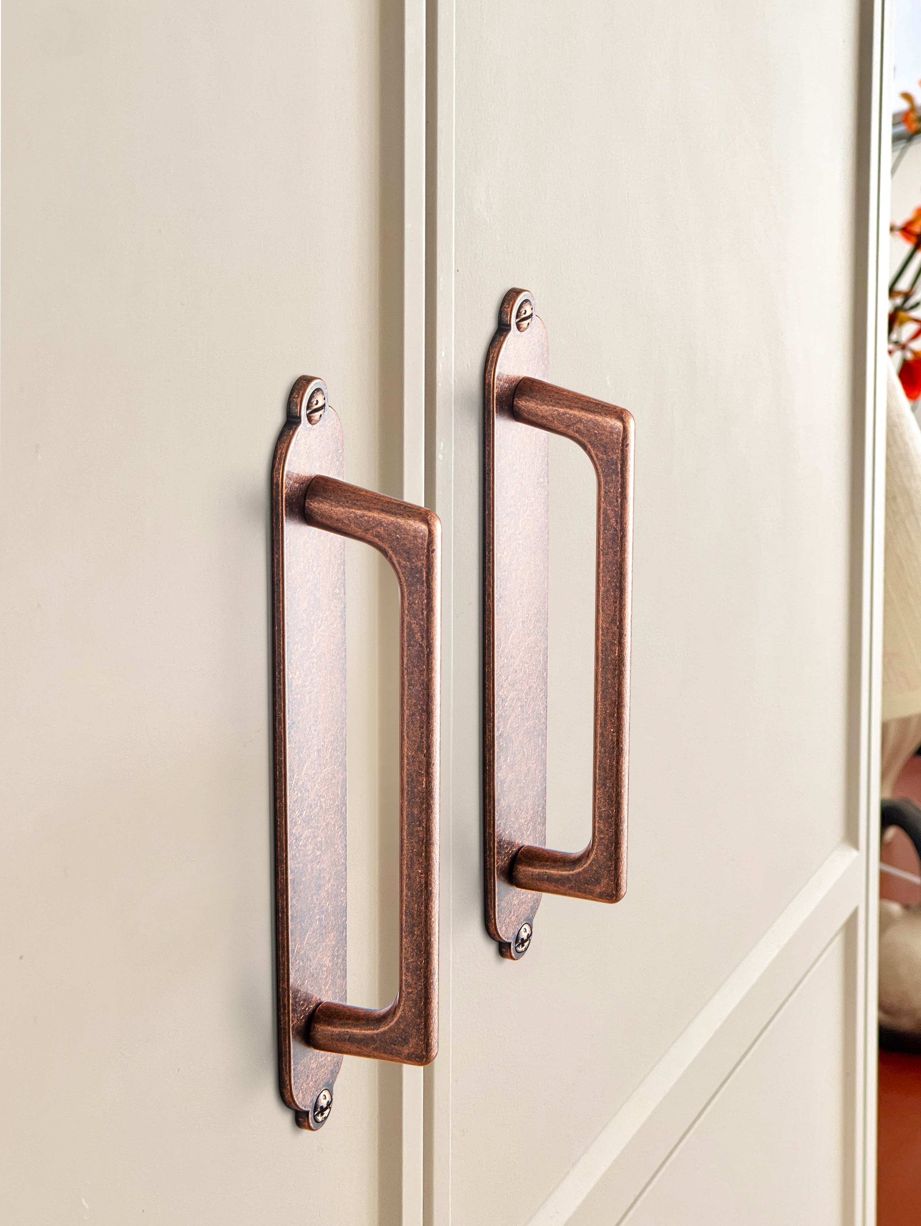 Goo-Ki 2 Pack Classic Cabinet Bar Pulls with Back Plate Zinc Alloy Cabinet Handle with Long Back Plate