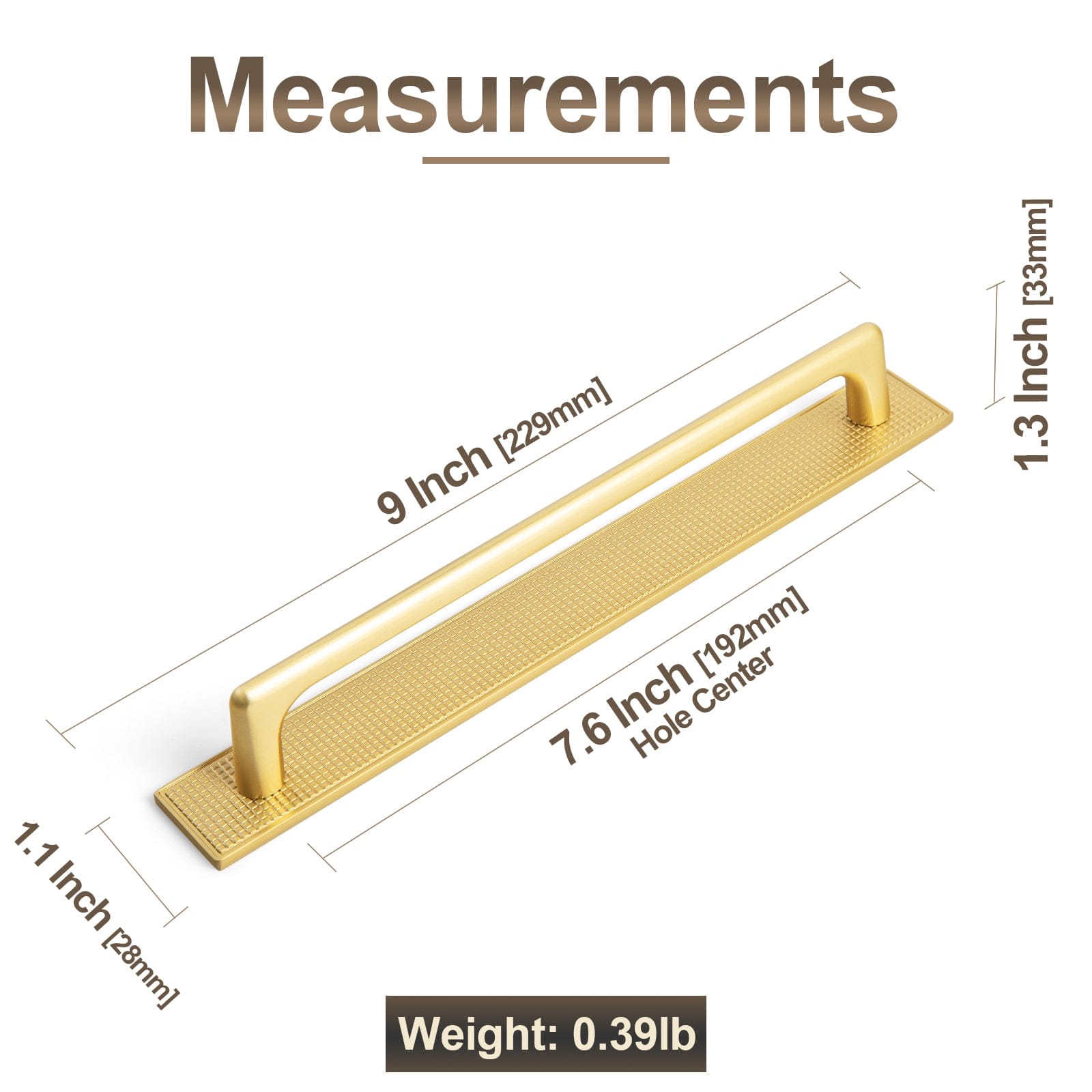 Goo-Ki 2 Pack Classic Cabinet Bar Pulls with Back Plate Zinc Alloy Cabinet Handle with Long Back Plate