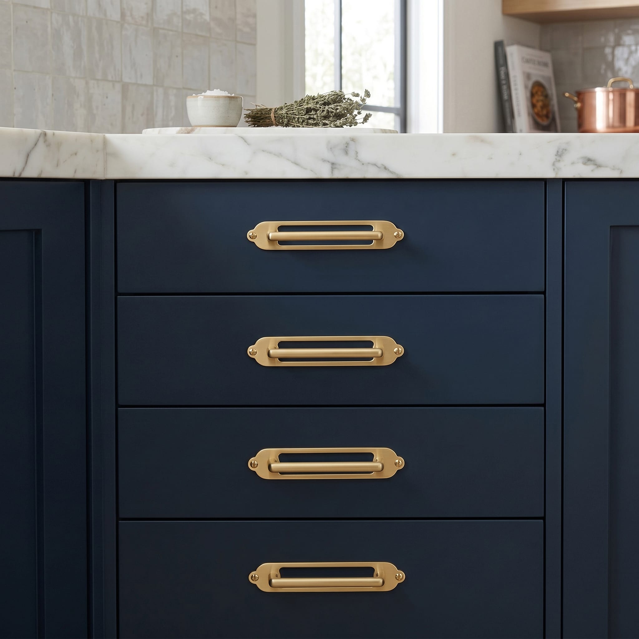 Goo-Ki 2 Pack Decorative Cabinet Bar Pulls with Back Plate Zinc Alloy Cabinet Handle with Long Back Plate