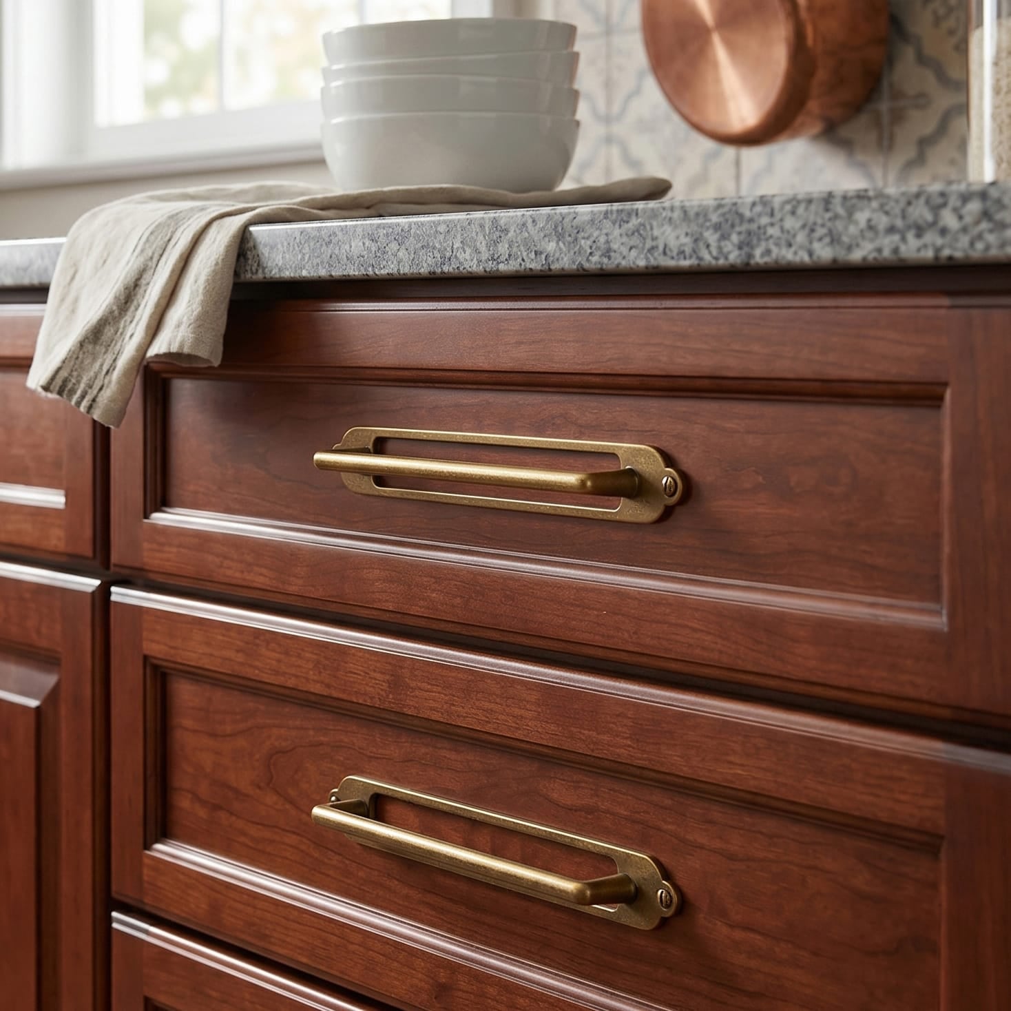 Goo-Ki 2 Pack Decorative Cabinet Bar Pulls with Back Plate Zinc Alloy Cabinet Handle with Long Back Plate