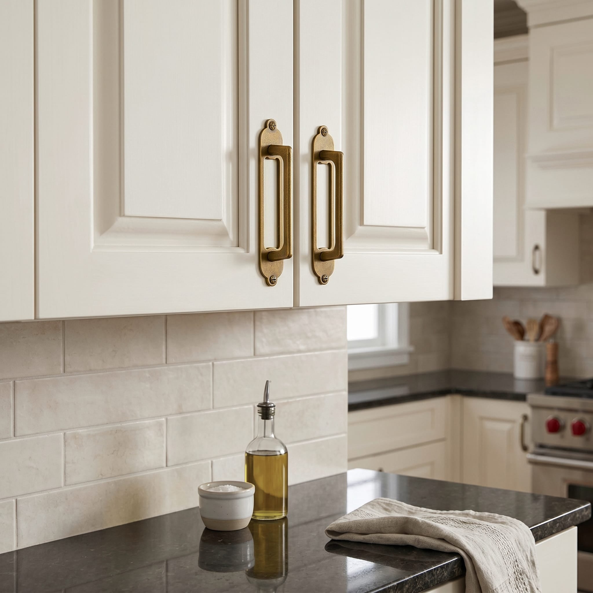 Goo-Ki 2 Pack Decorative Cabinet Bar Pulls with Back Plate Zinc Alloy Cabinet Handle with Long Back Plate