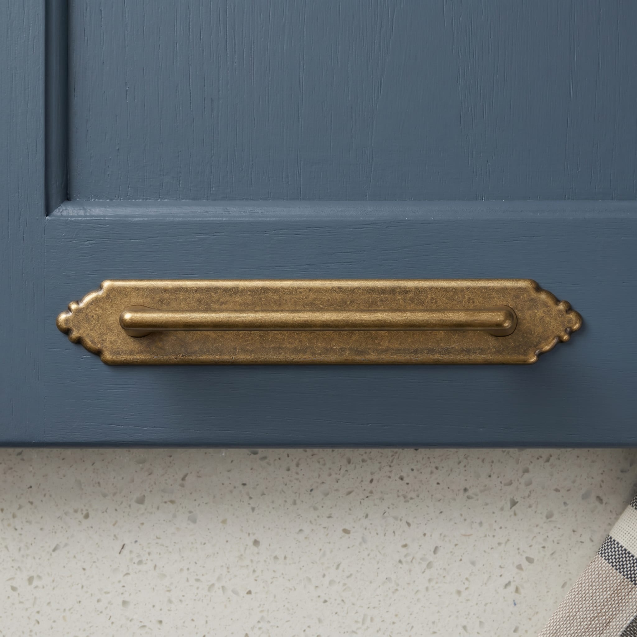 Goo-Ki 2 Pack Decorative Cabinet Bar Pulls with Back Plate Zinc Alloy Cabinet Handle with Long Back Plate