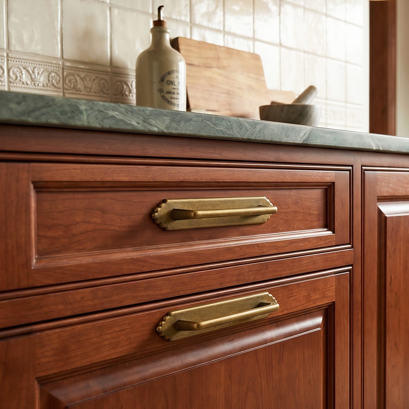 Goo-Ki 2 Pack Decorative Cabinet Bar Pulls with Back Plate Zinc Alloy Cabinet Handle with Long Back Plate