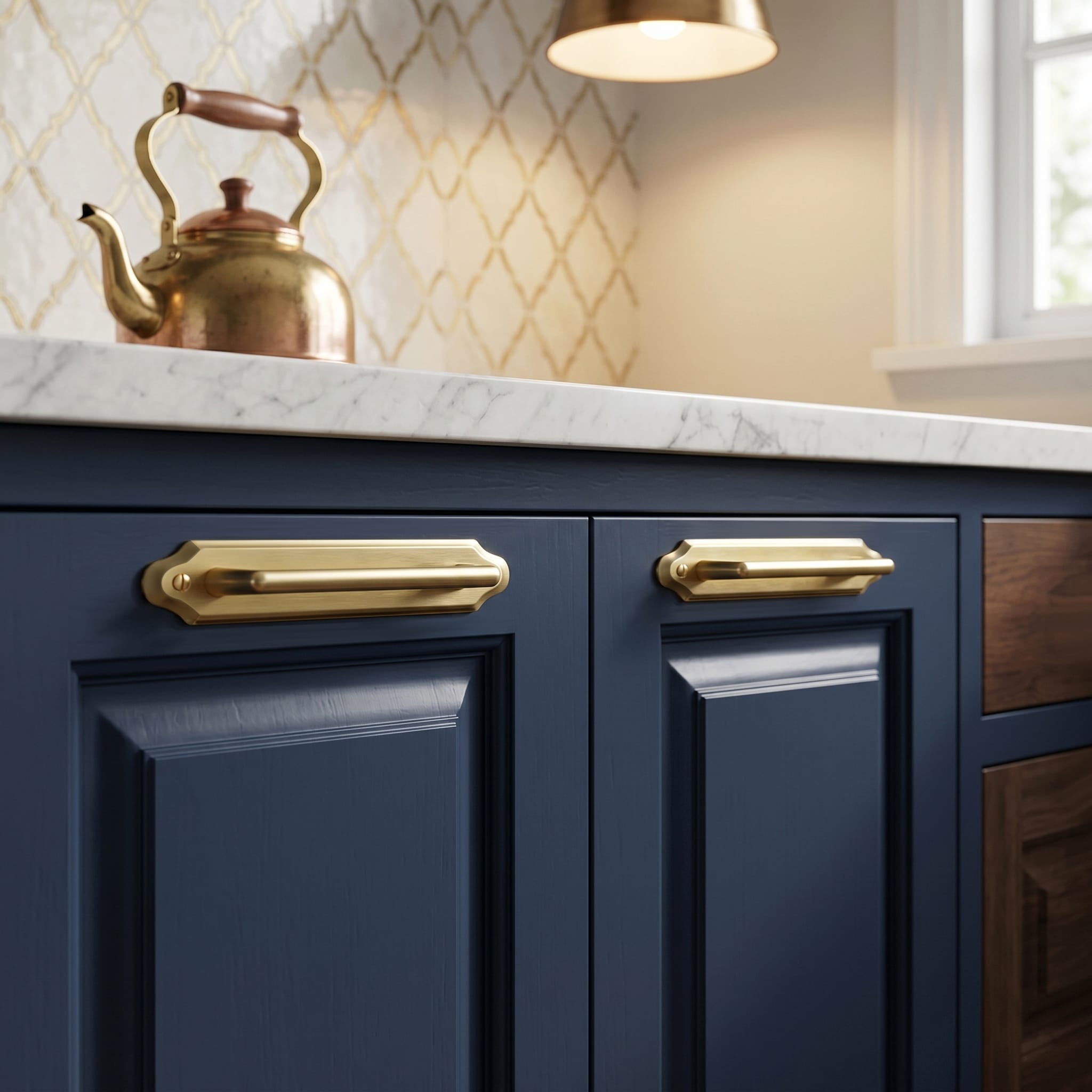 Goo-Ki 2 Pack Decorative Cabinet Bar Pulls with Back Plate Zinc Alloy Cabinet Handle with Long Back Plate