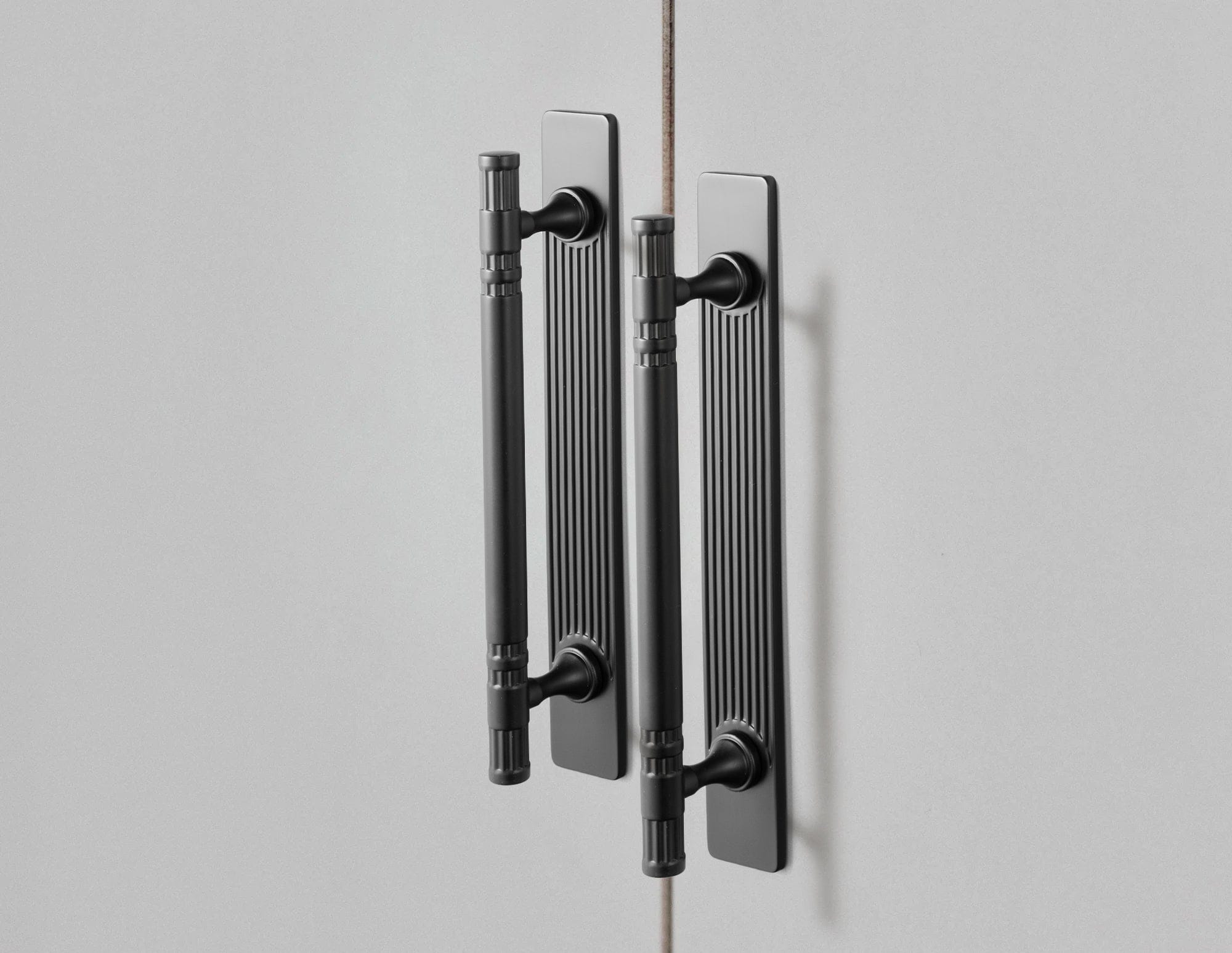 Goo-Ki 2 Pack Elegant Linear Shape Cabinet Handles Zinc Alloy Drawer Pulls with Back Plate