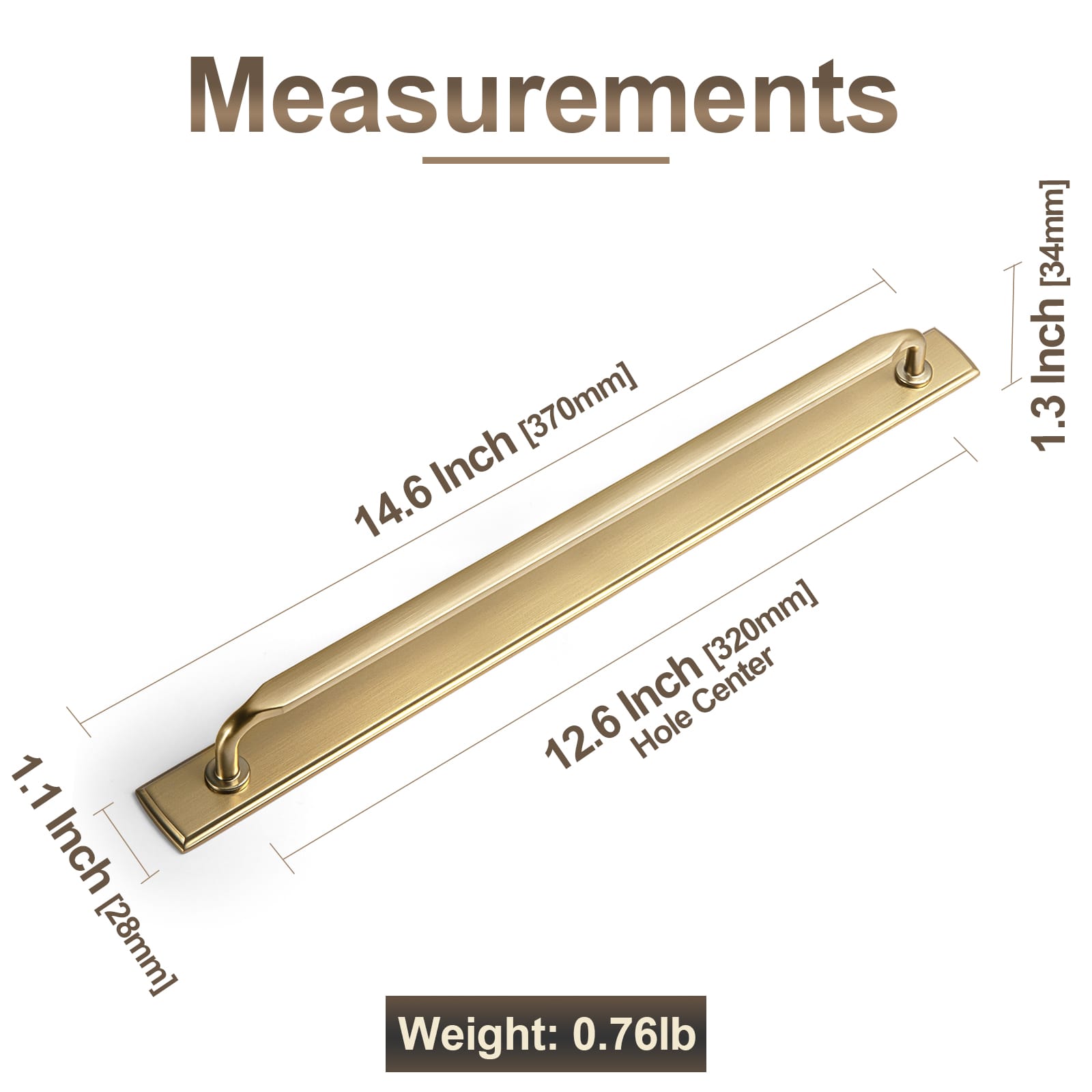 Goo-Ki 2 Pack Elegant Vintage Zinc Alloy Cabinet Handles with Long Backplate, Classic Furniture Hardware for Cabinets, Wardrobes & Dressers