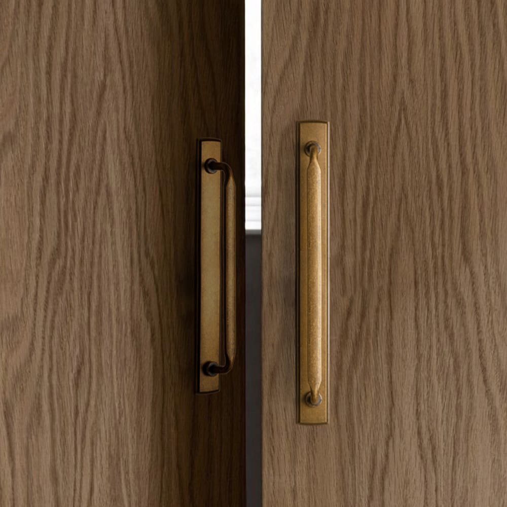 Goo-Ki 2 Pack Elegant Vintage Zinc Alloy Cabinet Handles with Long Backplate, Classic Furniture Hardware for Cabinets, Wardrobes & Dressers