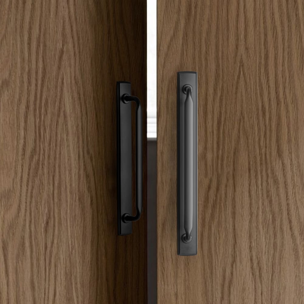 Goo-Ki 2 Pack Elegant Vintage Zinc Alloy Cabinet Handles with Long Backplate, Classic Furniture Hardware for Cabinets, Wardrobes & Dressers