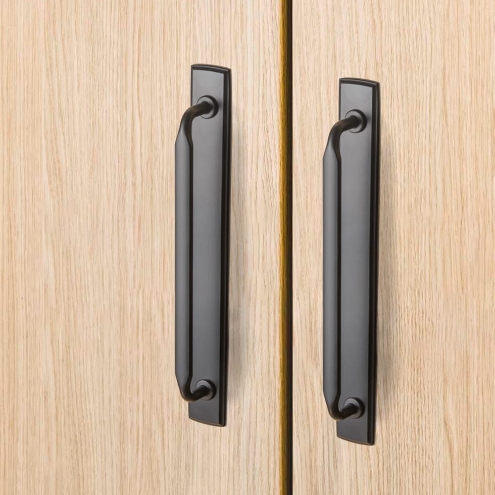 Goo-Ki 2 Pack Elegant Vintage Zinc Alloy Cabinet Handles with Long Backplate, Classic Furniture Hardware for Cabinets, Wardrobes & Dressers