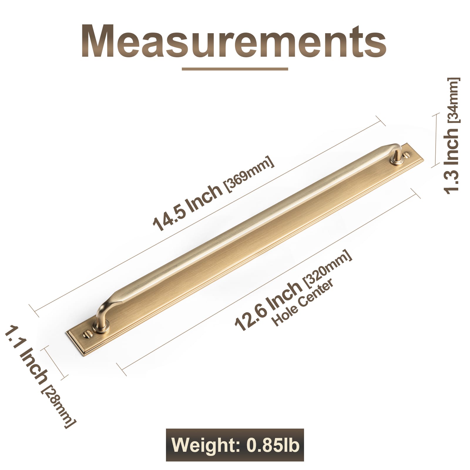 Goo-Ki 2 Pack Elegant Vintage Zinc Alloy Cabinet Handles with Long Backplate, Classic Furniture Hardware for Cabinets, Wardrobes & Dressers