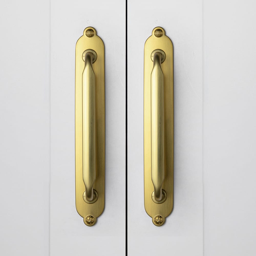 Goo-Ki 2 Pack Elegant Vintage Zinc Alloy Cabinet Handles with Long Backplate, Classic Furniture Hardware for Cabinets, Wardrobes & Dressers