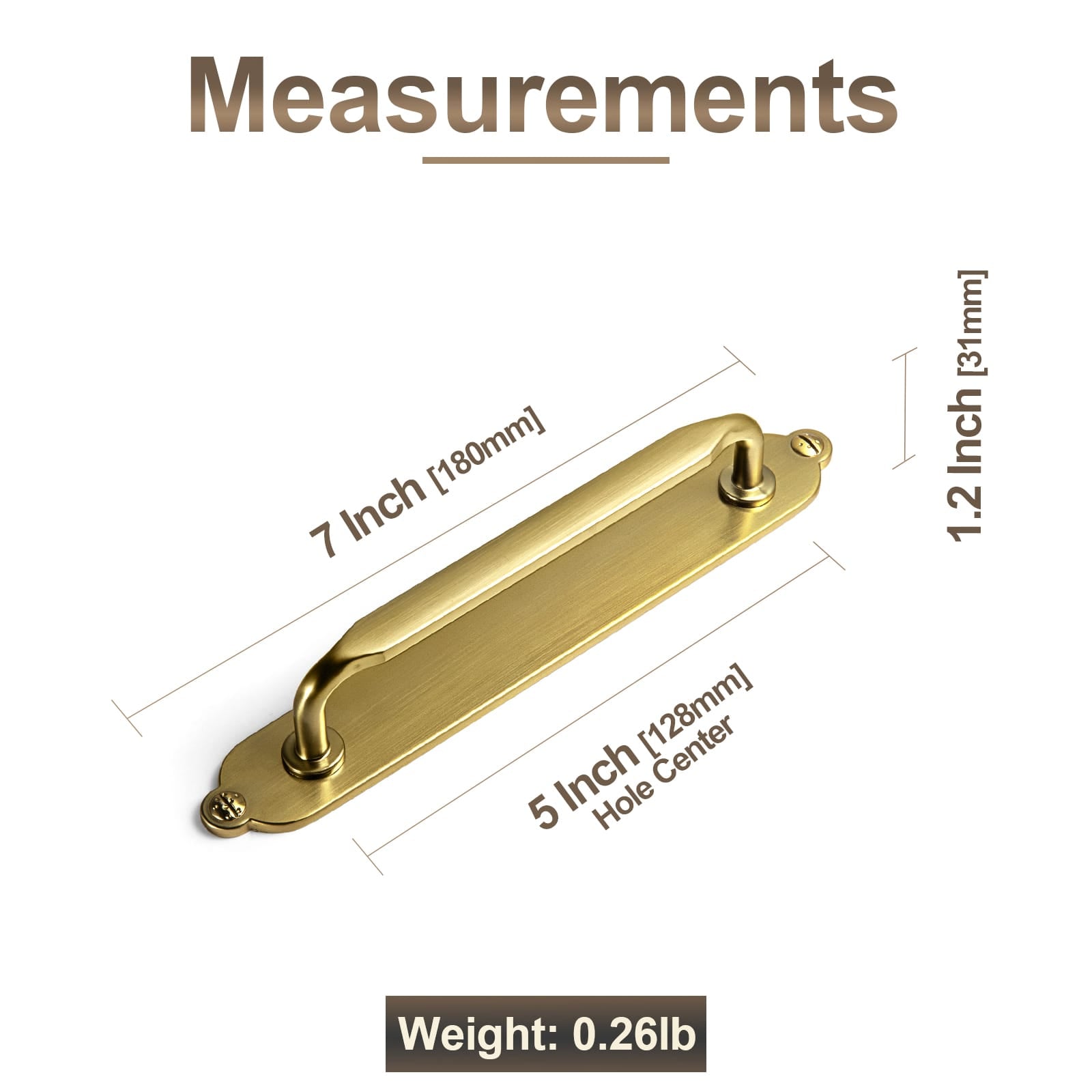 Goo-Ki 2 Pack Elegant Vintage Zinc Alloy Cabinet Handles with Long Backplate, Classic Furniture Hardware for Cabinets, Wardrobes & Dressers