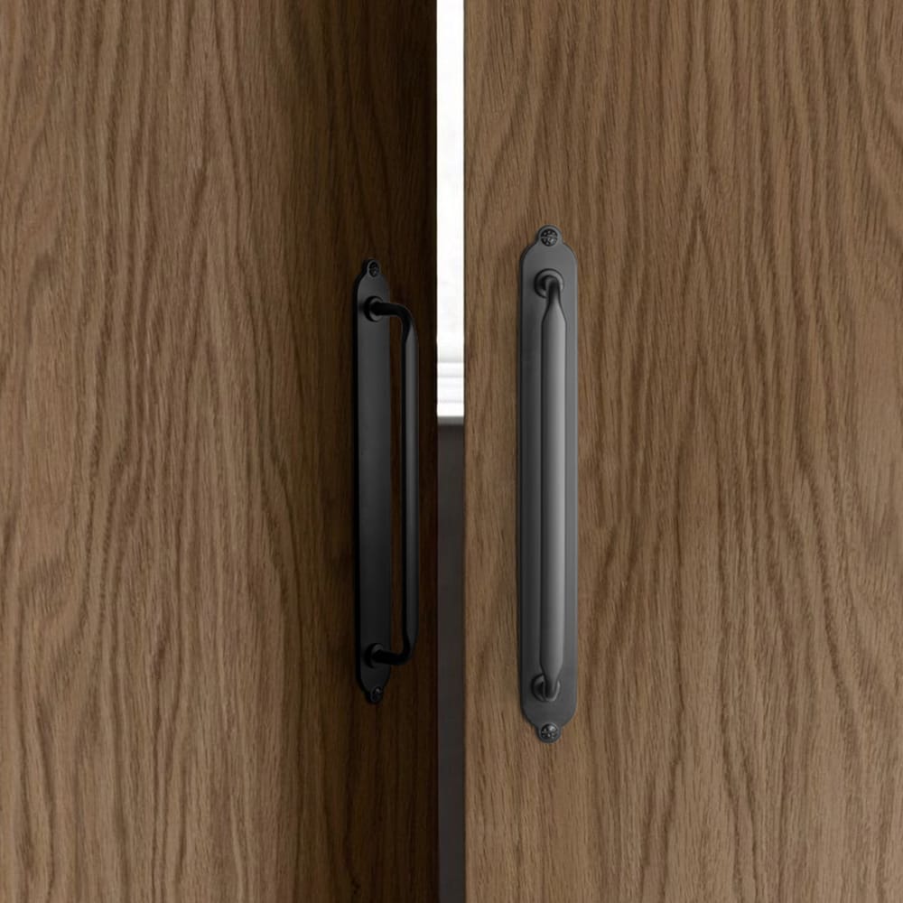Goo-Ki 2 Pack Elegant Vintage Zinc Alloy Cabinet Handles with Long Backplate, Classic Furniture Hardware for Cabinets, Wardrobes & Dressers