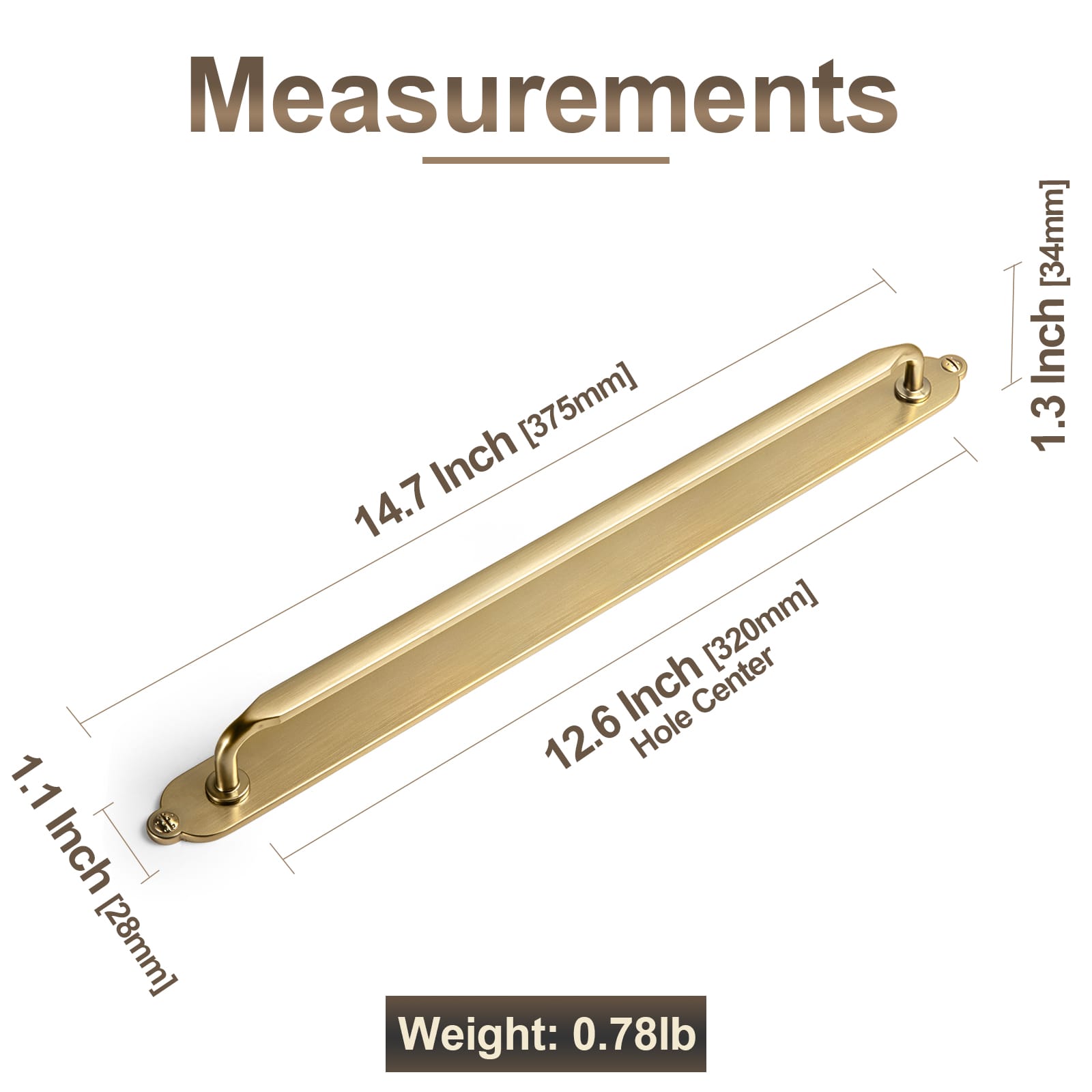 Goo-Ki 2 Pack Elegant Vintage Zinc Alloy Cabinet Handles with Long Backplate, Classic Furniture Hardware for Cabinets, Wardrobes & Dressers