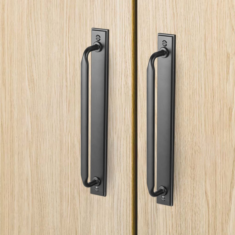 Goo-Ki 2 Pack Elegant Vintage Zinc Alloy Cabinet Handles with Long Backplate, Classic Furniture Hardware for Cabinets, Wardrobes & Dressers