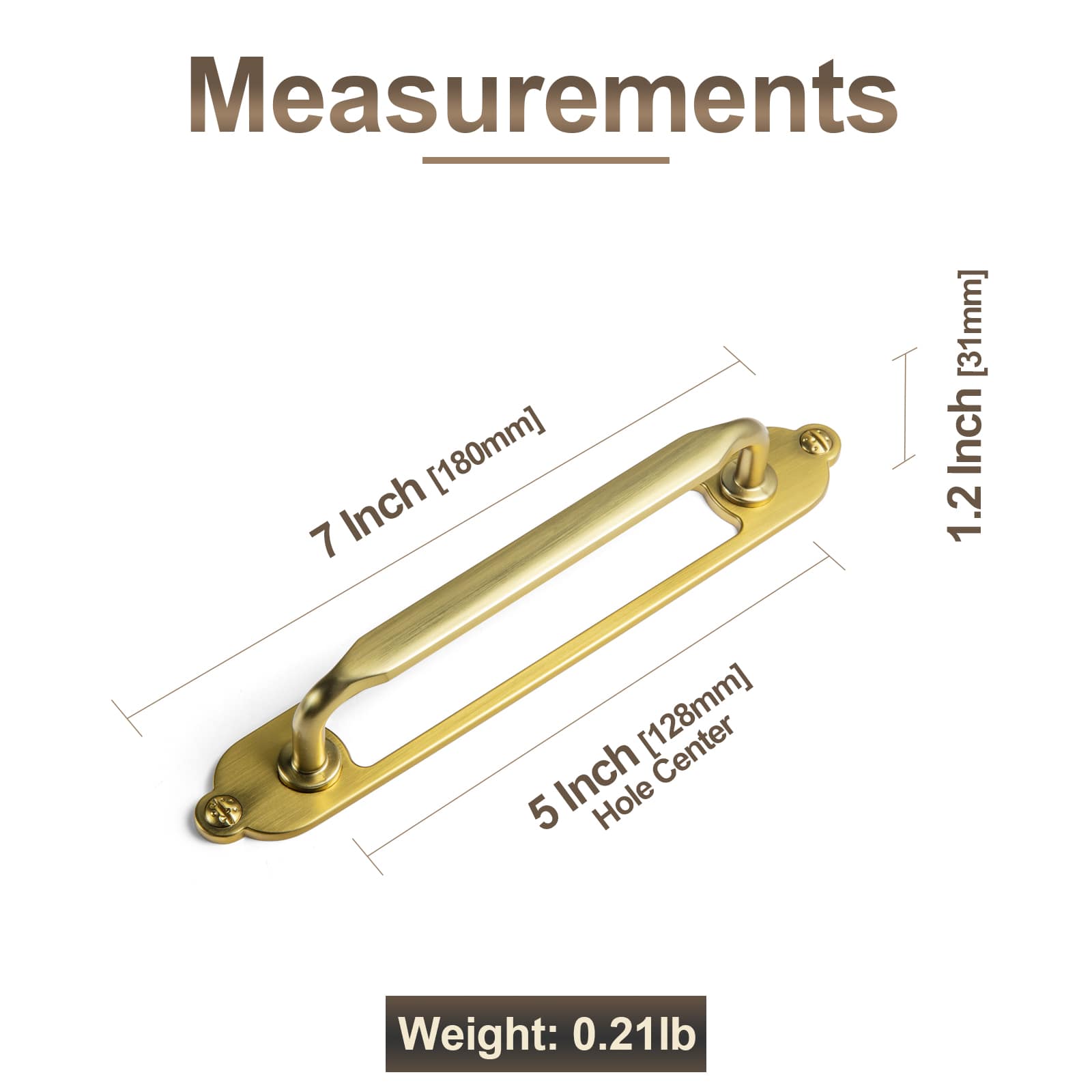 Goo-Ki 2 Pack Elegant Vintage Zinc Alloy Cabinet Handles with Long Backplate, Classic Furniture Hardware for Cabinets, Wardrobes & Dressers