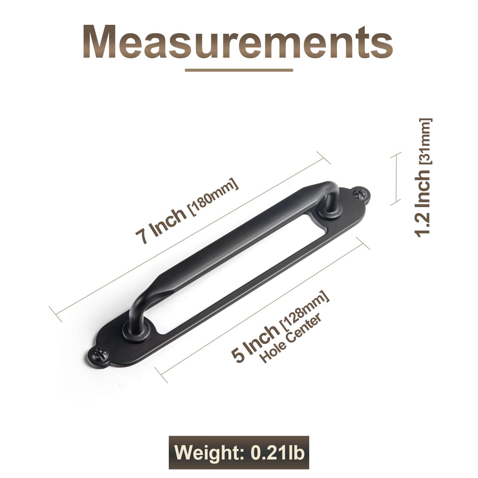 Goo-Ki 2 Pack Elegant Vintage Zinc Alloy Cabinet Handles with Long Backplate, Classic Furniture Hardware for Cabinets, Wardrobes & Dressers